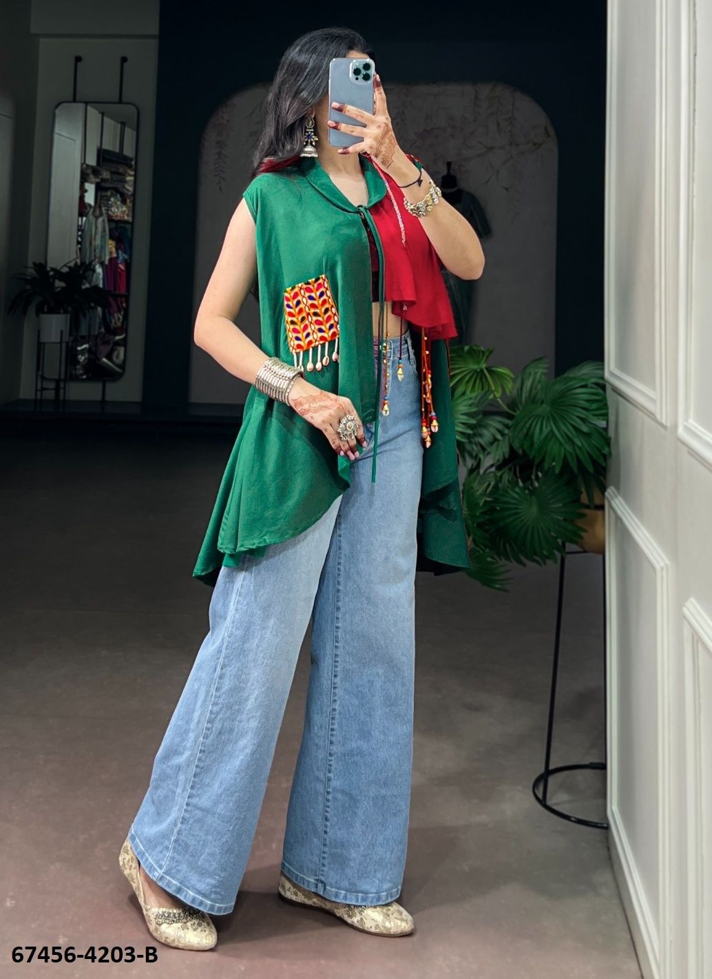 RAMJHAT GLAM TOPS - Catalog # 67456 (Set of 4 Readymade Women's Kurtis / Tops) RAMJHAT GLAM TOPS - Catalog # 67456 (Set of 4 Readymade Women's Kurtis / Tops)