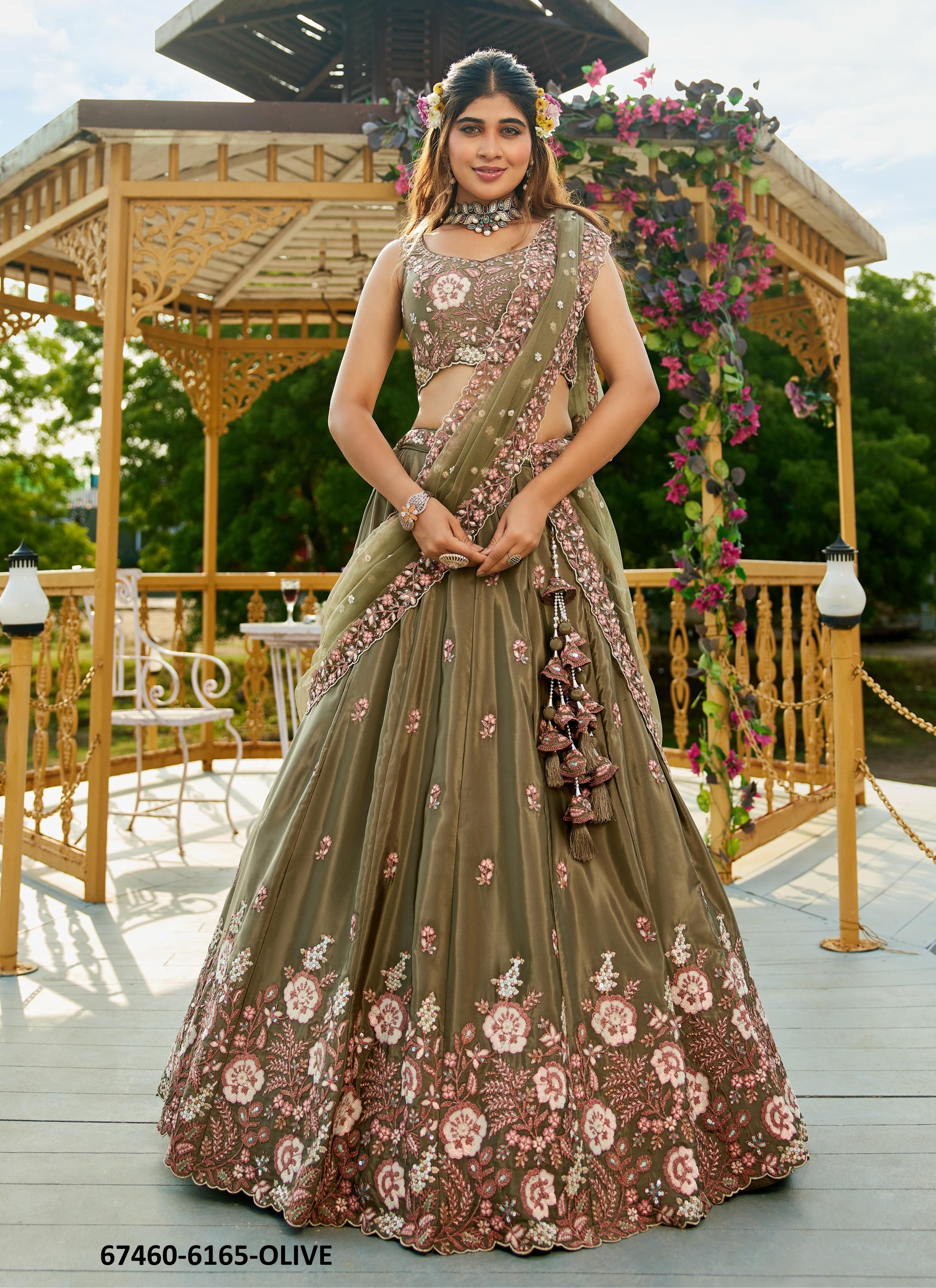 PAWANA - Catalog # 67460 (Set of 3 Semi-Stitched Lehengas) PAWANA - Catalog # 67460 (Set of 3 Semi-Stitched Lehengas)
