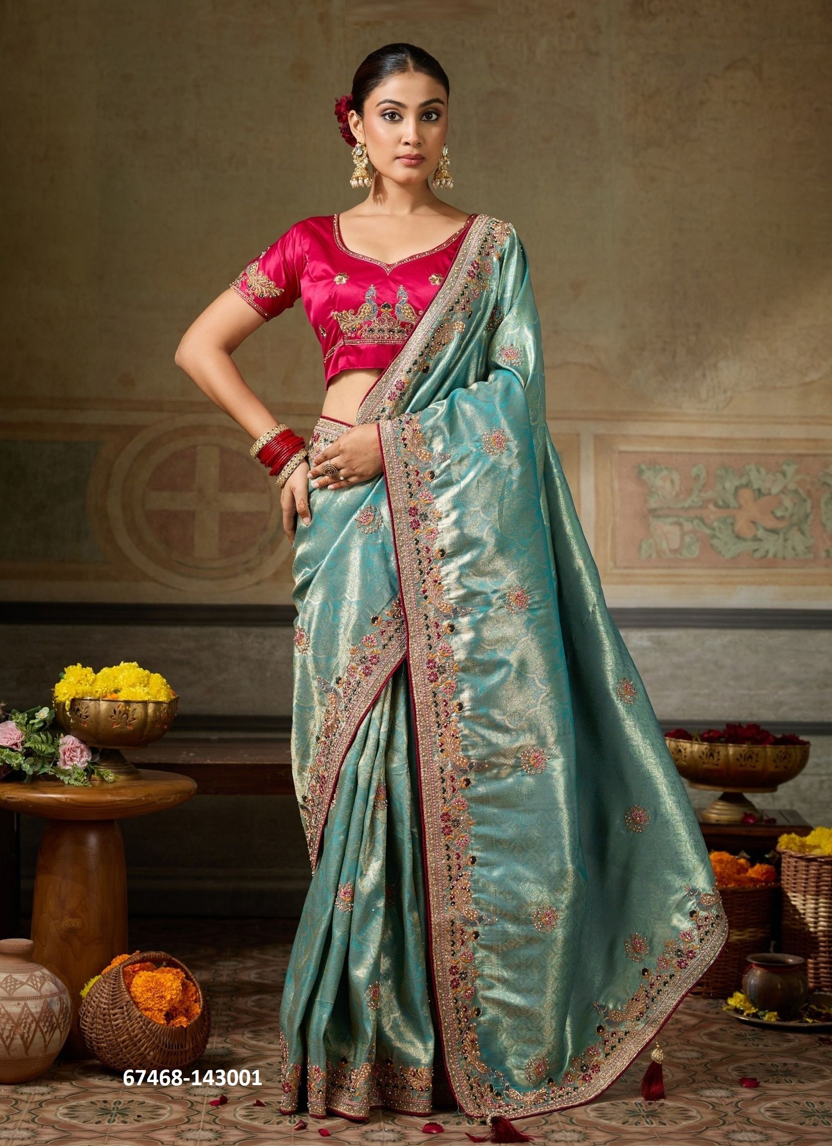 IMPERIAL - Catalog # 67468 (Set of 6 Sarees) IMPERIAL - Catalog # 67468 (Set of 6 Sarees)