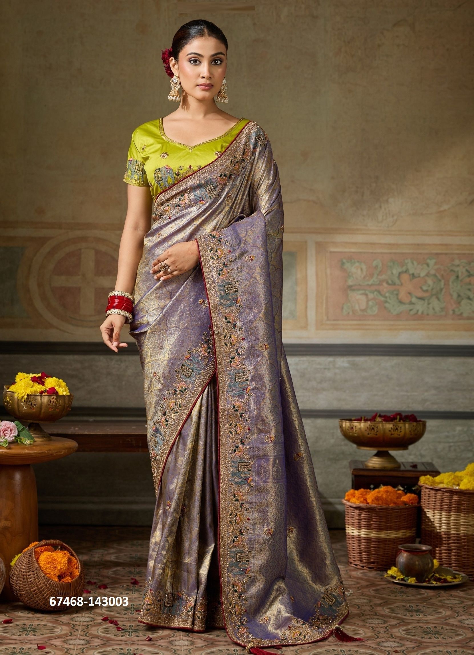 IMPERIAL - Catalog # 67468 (Set of 6 Sarees) IMPERIAL - Catalog # 67468 (Set of 6 Sarees)