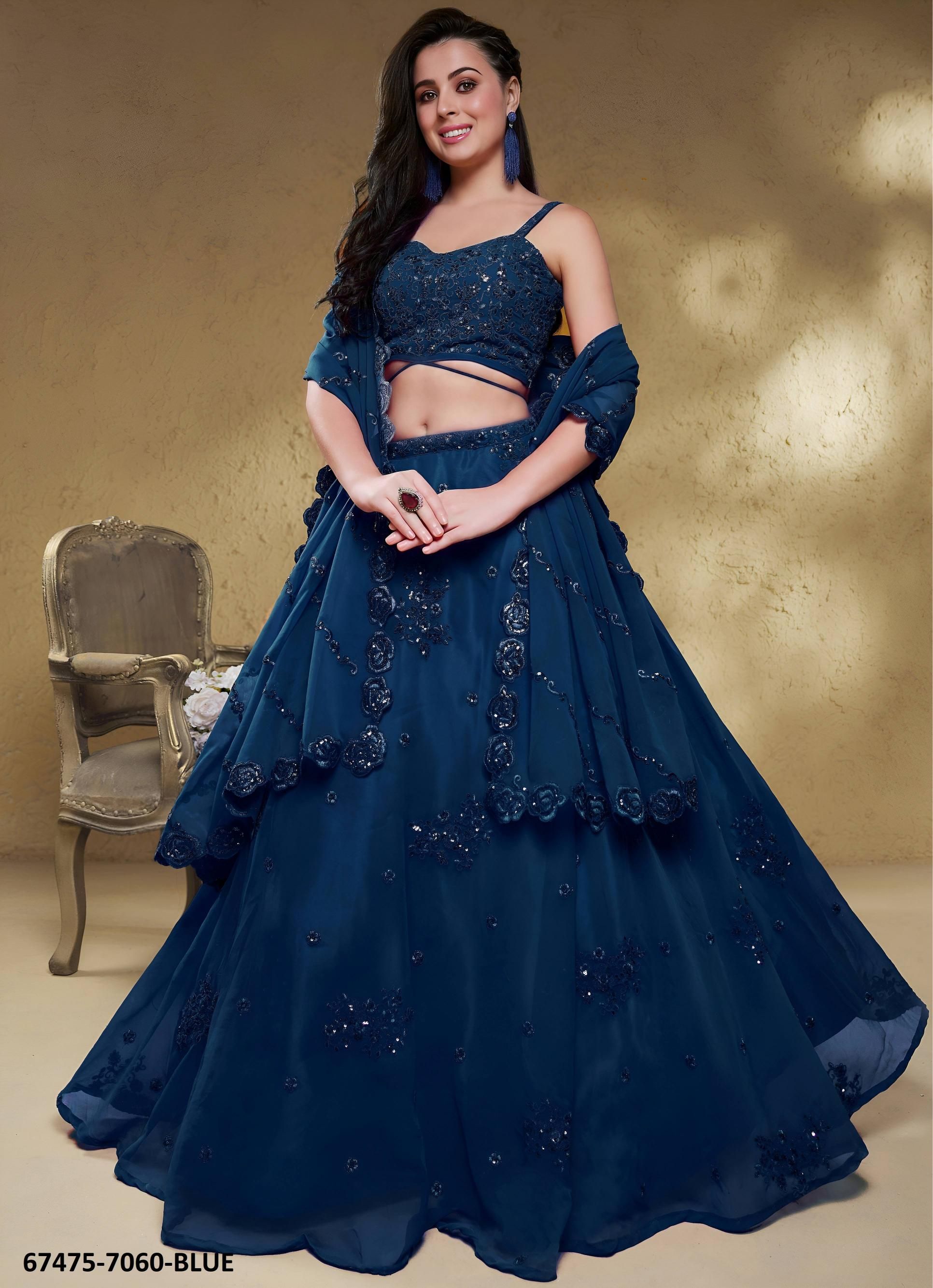 EDEN GARDEN - Catalog # 67475 (Set of 5 Semi-Stitched Lehengas) EDEN GARDEN - Catalog # 67475 (Set of 5 Semi-Stitched Lehengas)