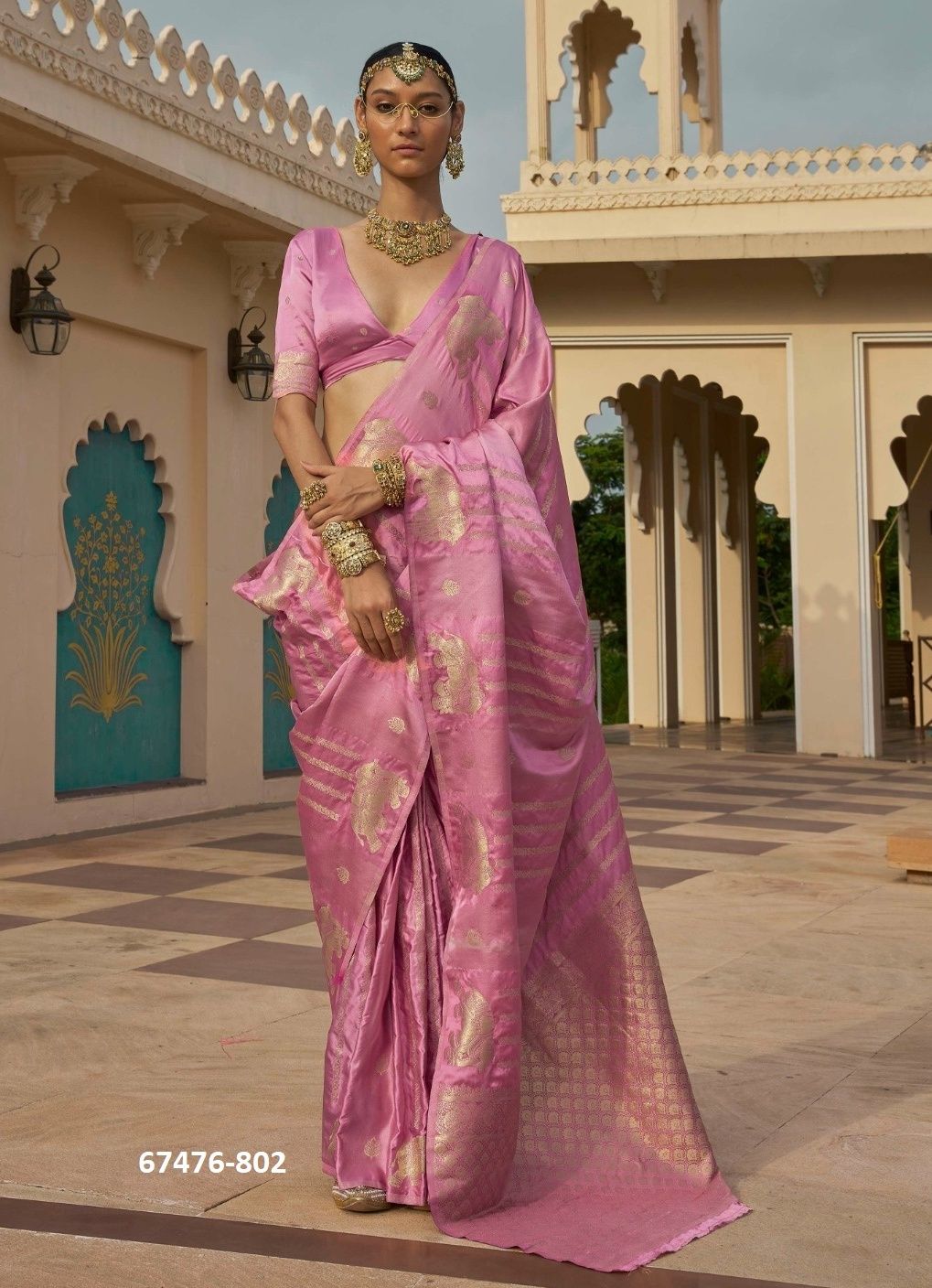 GAJANAND - Catalog # 67476 (Set of 5 Sarees)