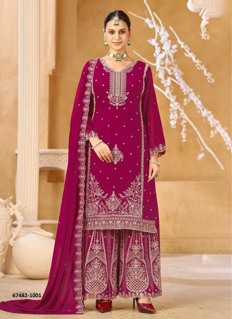 KHUSH NUMA - Catalog # 67482 (Set of 6 Readymade Salwar Suits) KHUSH NUMA - Catalog # 67482 (Set of 6 Readymade Salwar Suits)
