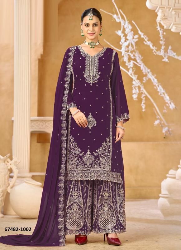 KHUSH NUMA - Catalog # 67482 (Set of 6 Readymade Salwar Suits) KHUSH NUMA - Catalog # 67482 (Set of 6 Readymade Salwar Suits)