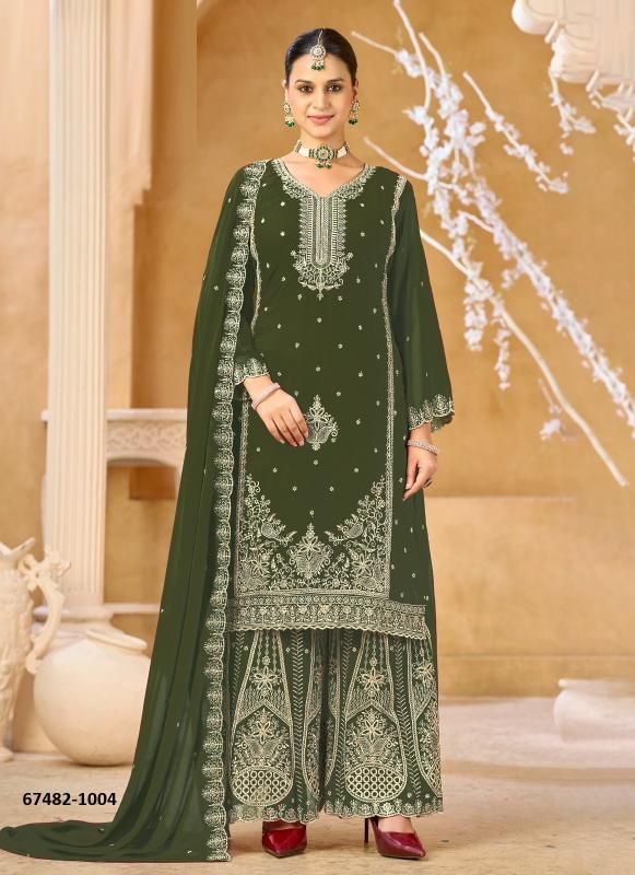 KHUSH NUMA - Catalog # 67482 (Set of 6 Readymade Salwar Suits) KHUSH NUMA - Catalog # 67482 (Set of 6 Readymade Salwar Suits)