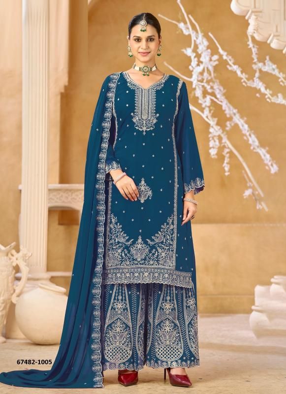 KHUSH NUMA - Catalog # 67482 (Set of 6 Readymade Salwar Suits) KHUSH NUMA - Catalog # 67482 (Set of 6 Readymade Salwar Suits)