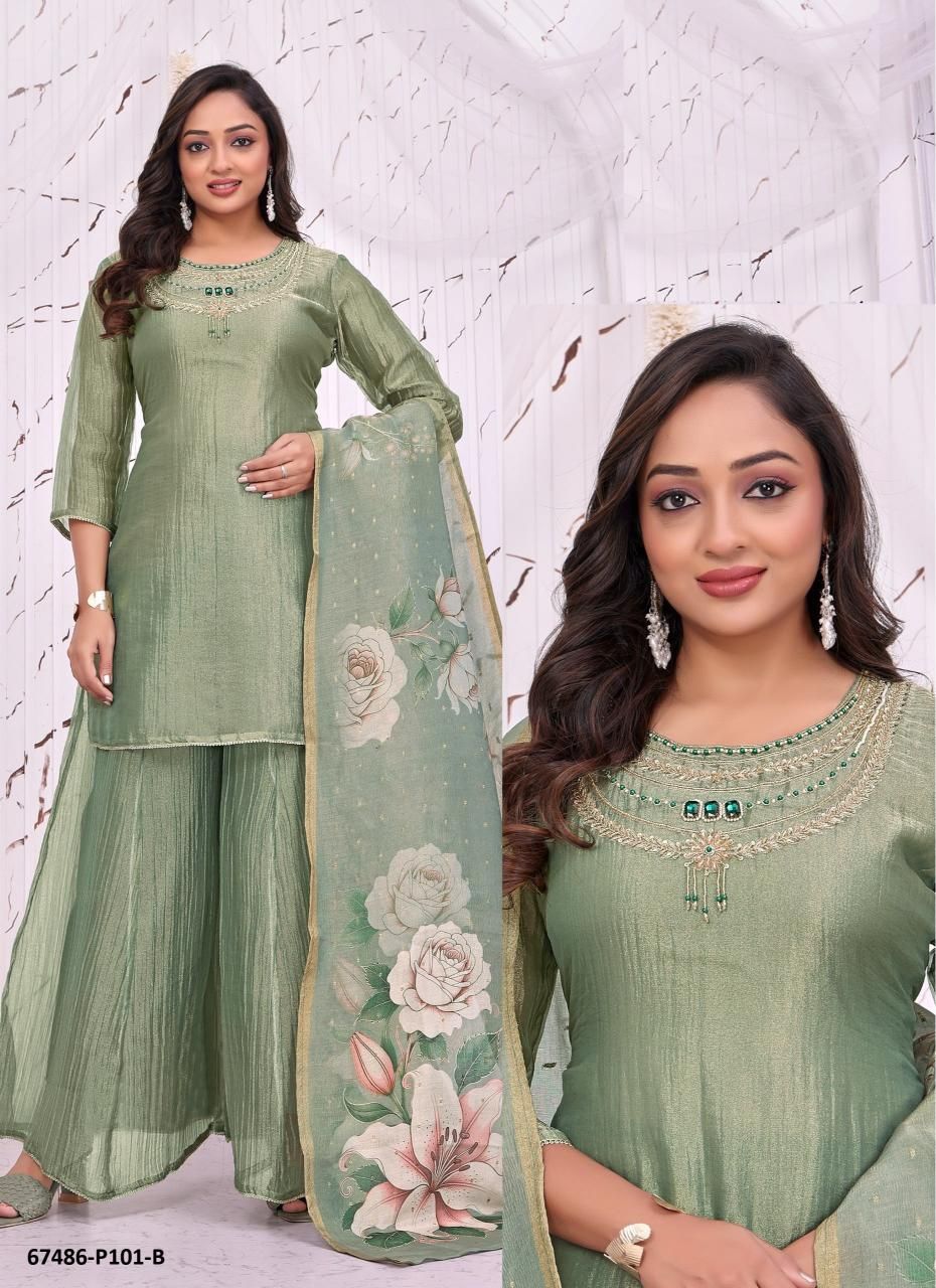 PARROT - Catalog # 67486 (Set of 7 SIZE-SETS [Readymade Salwar Suits])