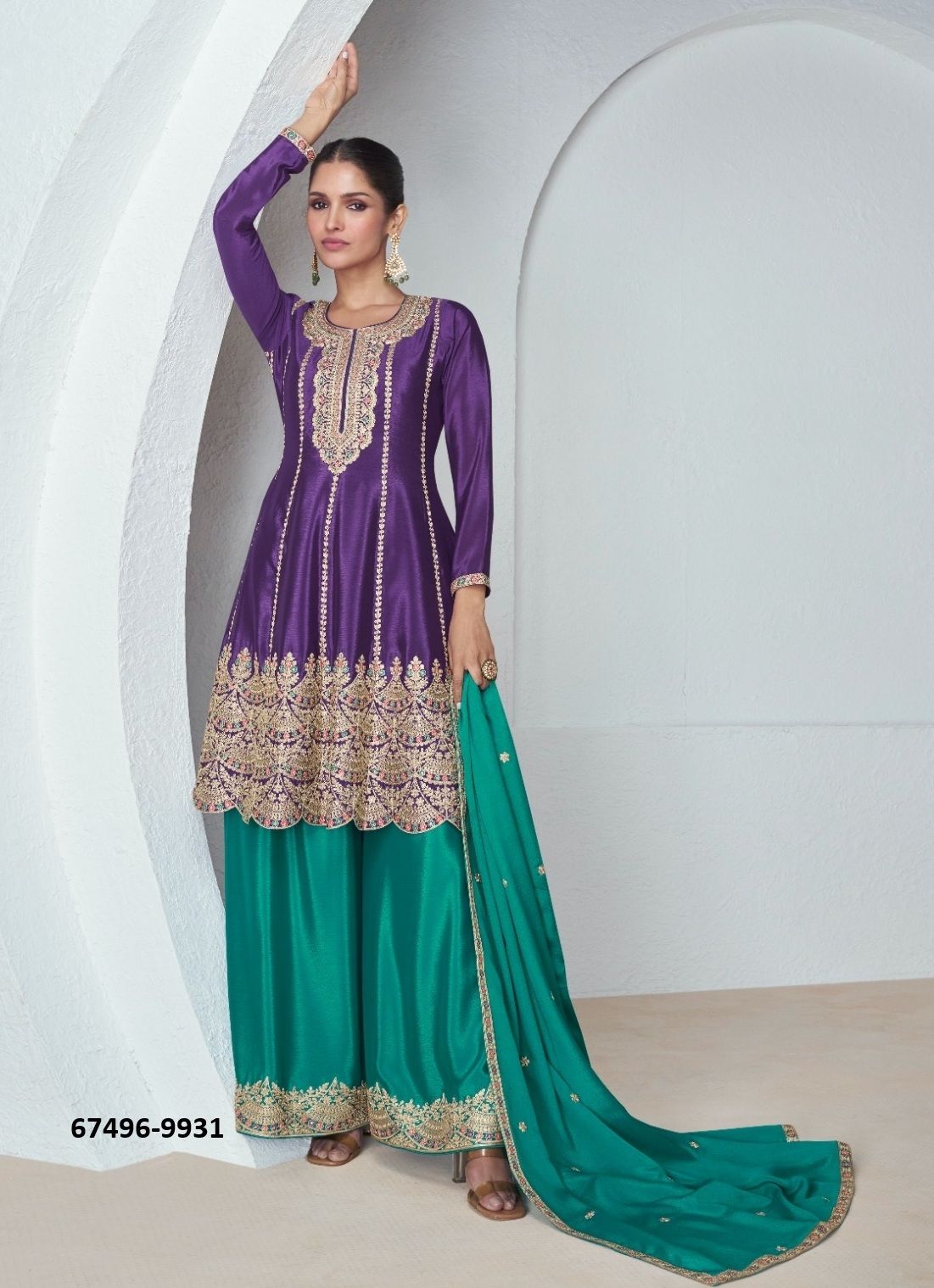 NOORIE - Catalog # 67496 (Set of 2 Readymade Salwar Suits) NOORIE - Catalog # 67496 (Set of 2 Readymade Salwar Suits)