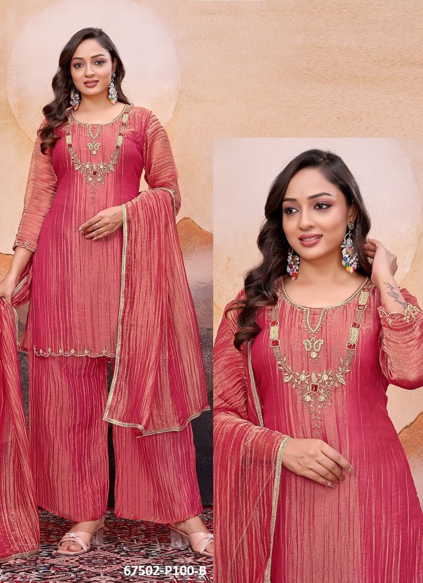 PURVIKA - Catalog # 67502 (Set of 7 SIZE-SETS [Readymade Salwar Suits])