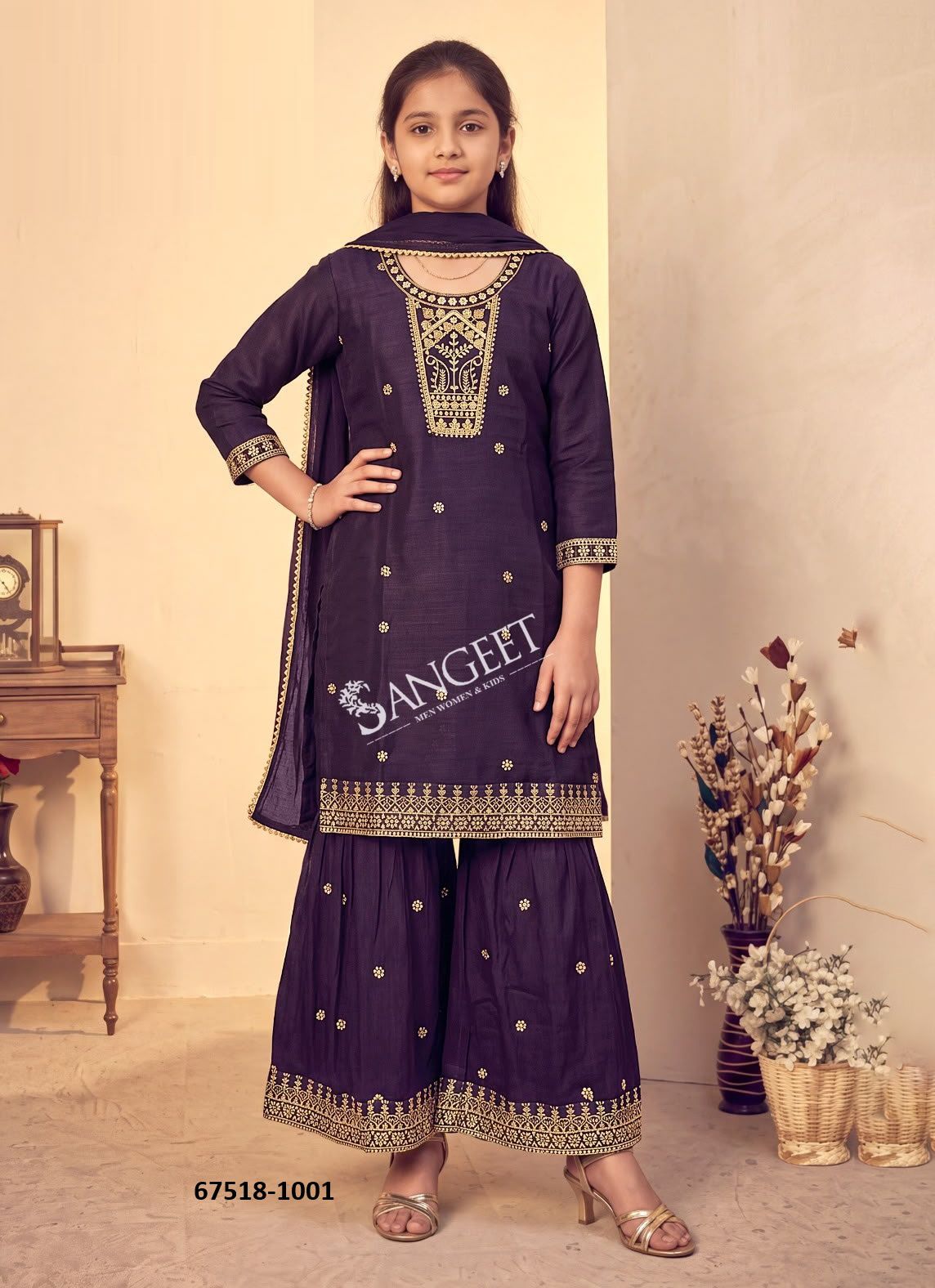 FATHIMA KIDS GHARARA - Catalog # 67518 (Set of 6 Readymade Salwar Suits) FATHIMA KIDS GHARARA - Catalog # 67518 (Set of 6 Readymade Salwar Suits)