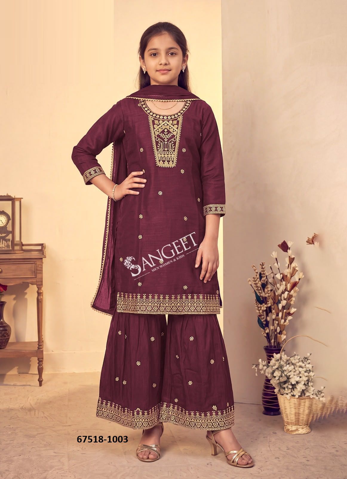 FATHIMA KIDS GHARARA - Catalog # 67518 (Set of 6 Readymade Salwar Suits) FATHIMA KIDS GHARARA - Catalog # 67518 (Set of 6 Readymade Salwar Suits)