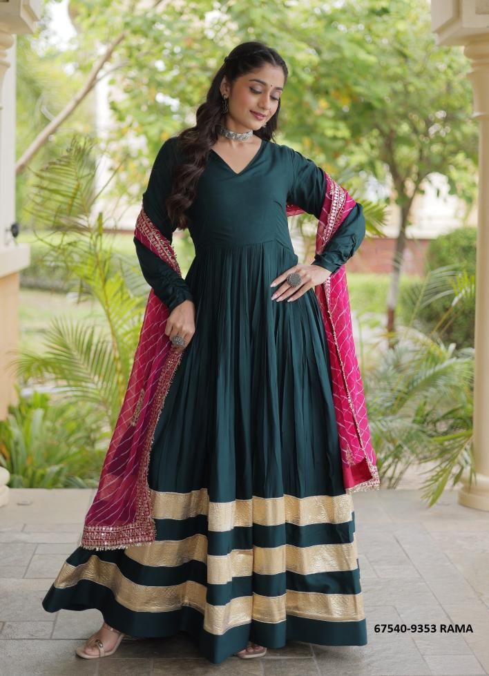 PANCHNAMA - Catalog # 67540 (Set of 3 Readymade Gowns) PANCHNAMA - Catalog # 67540 (Set of 3 Readymade Gowns)