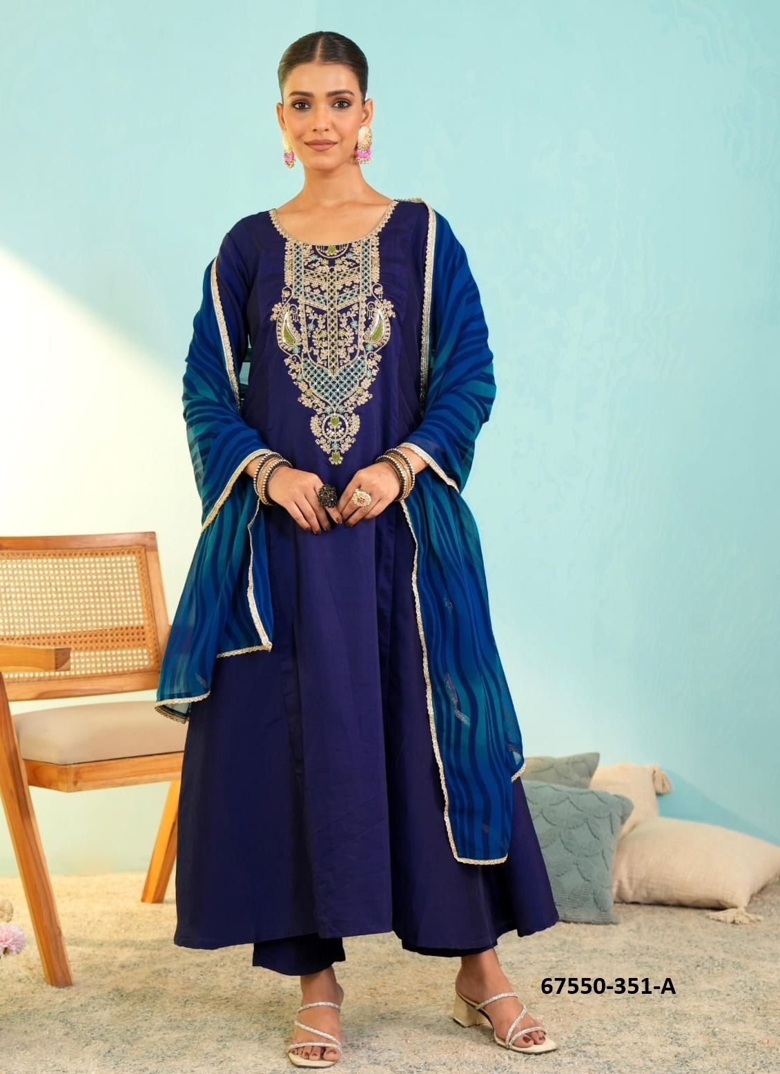 SIMI - Catalog # 67550 (Set of 2 Readymade Salwar Suits) SIMI - Catalog # 67550 (Set of 2 Readymade Salwar Suits)
