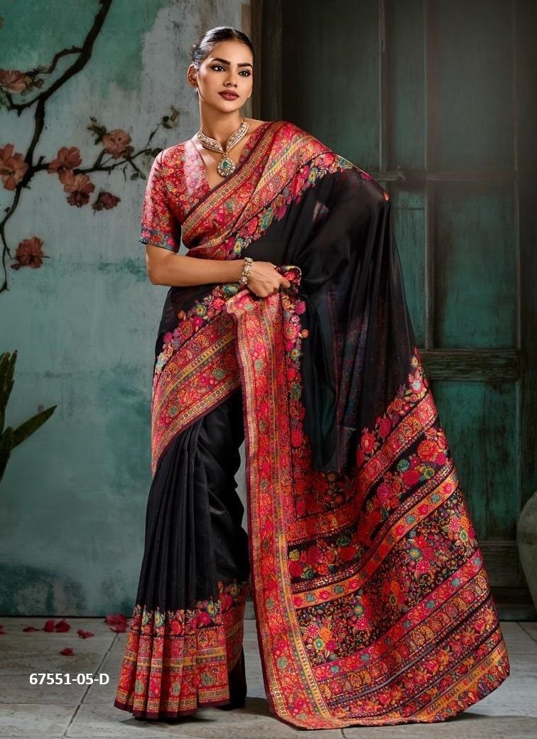KASHMIRI COTTONS - Catalog # 67551 (Set of 4 Sarees)