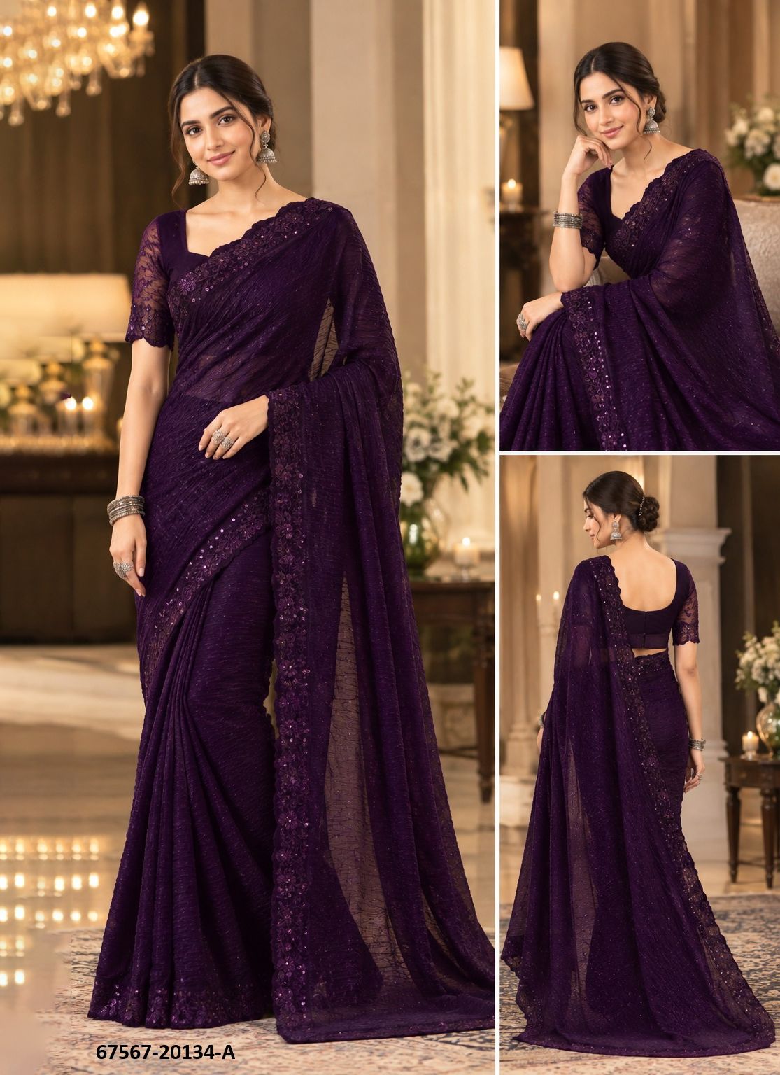 SUHASINI - Catalog # 67567 (Set of 4 Sarees) SUHASINI - Catalog # 67567 (Set of 4 Sarees)