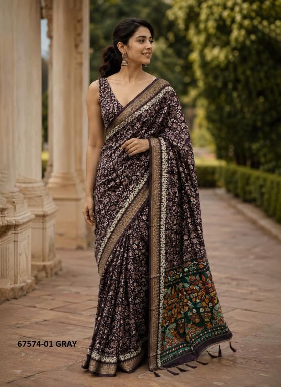 SUNFLOWER - Catalog # 67574 (Set of 4 Sarees)