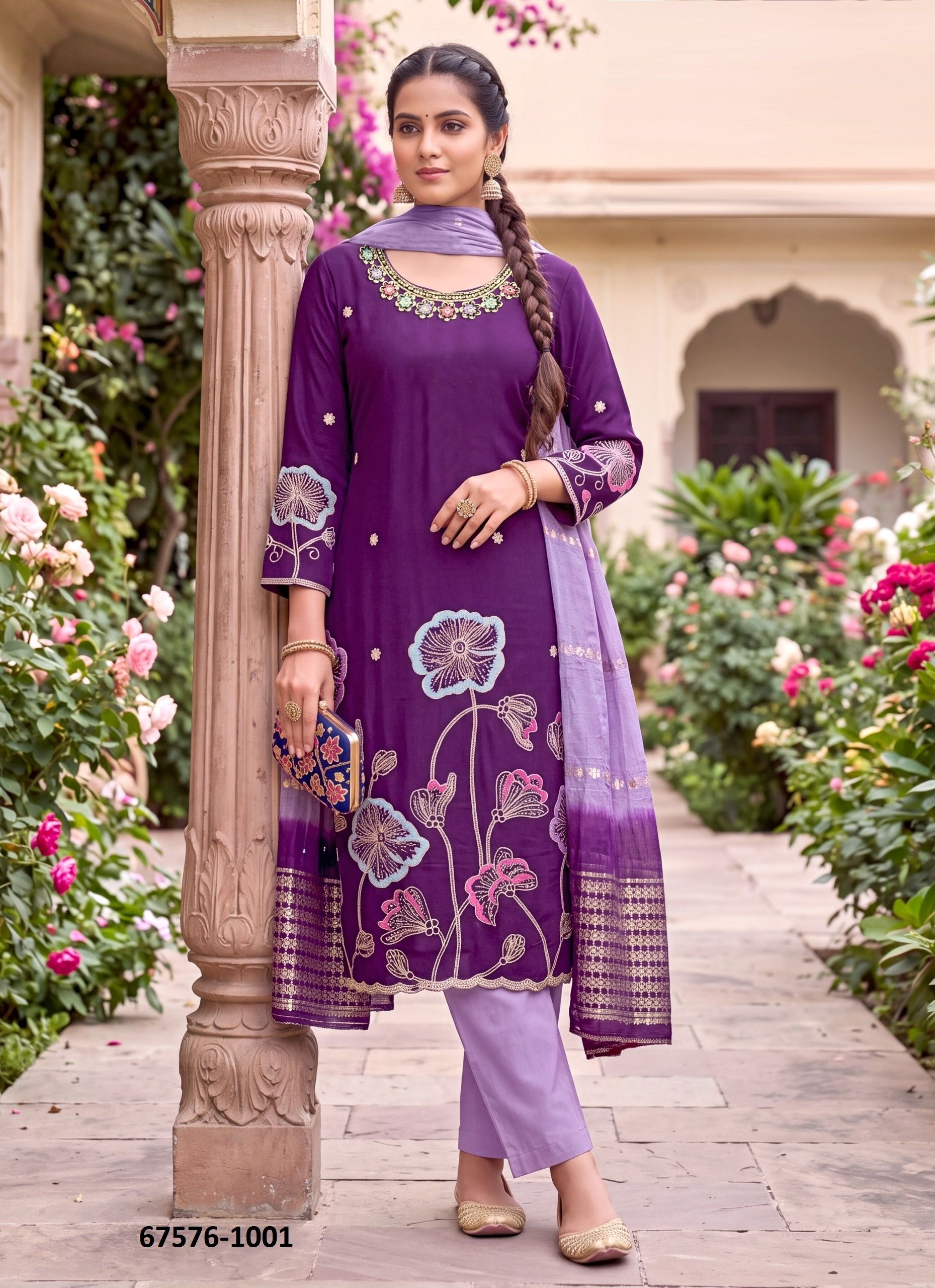 ISHEEKA - Catalog # 67576 (Set of 6 Readymade Salwar Suits) ISHEEKA - Catalog # 67576 (Set of 6 Readymade Salwar Suits)