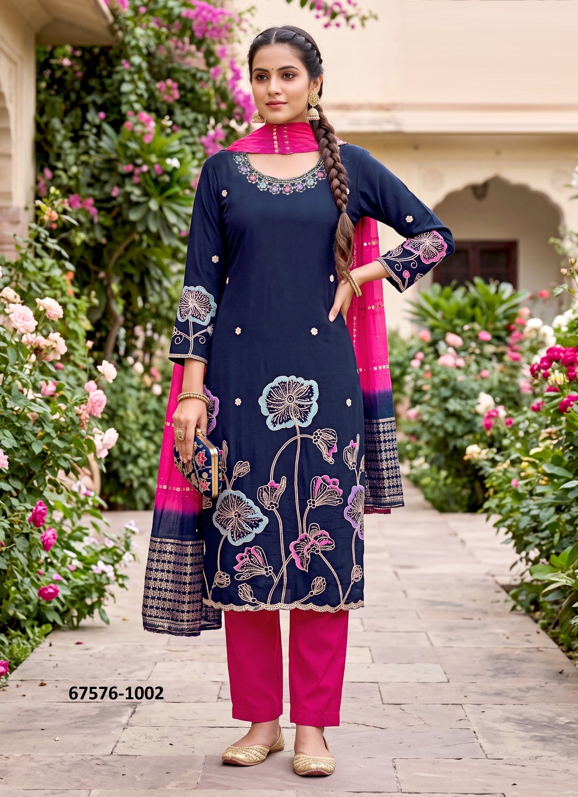 ISHEEKA - Catalog # 67576 (Set of 6 Readymade Salwar Suits) ISHEEKA - Catalog # 67576 (Set of 6 Readymade Salwar Suits)