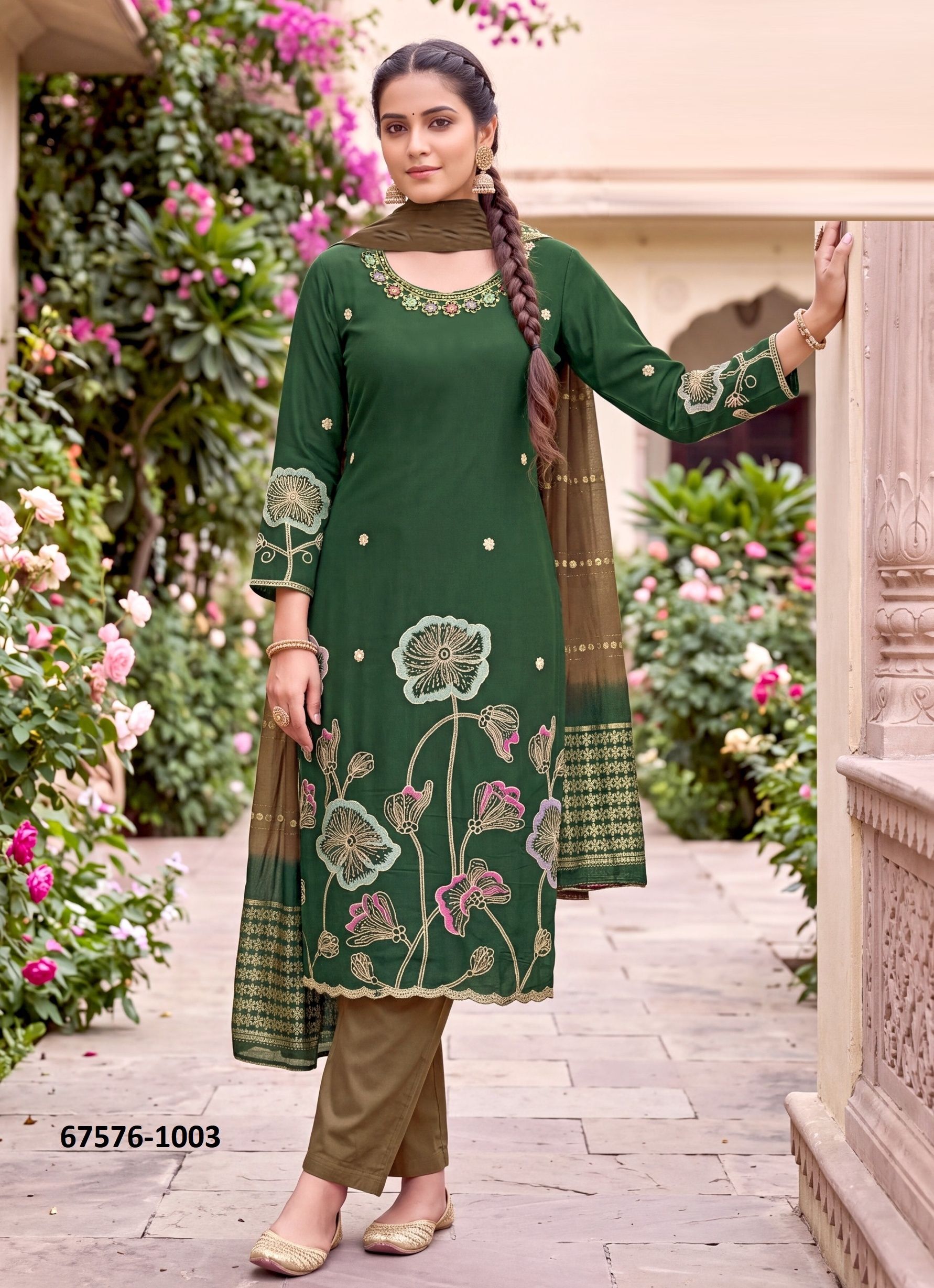 ISHEEKA - Catalog # 67576 (Set of 6 Readymade Salwar Suits) ISHEEKA - Catalog # 67576 (Set of 6 Readymade Salwar Suits)