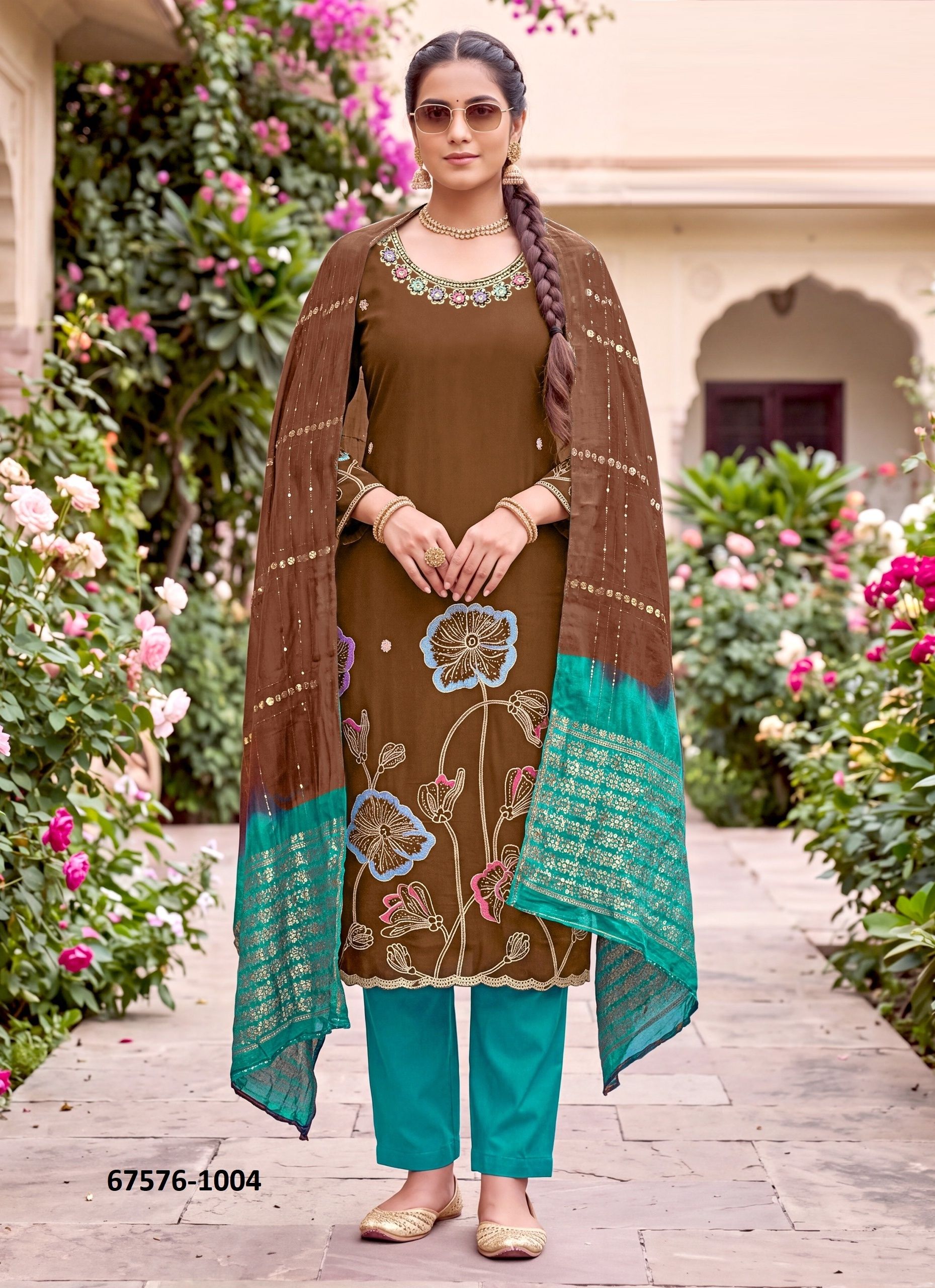 ISHEEKA - Catalog # 67576 (Set of 6 Readymade Salwar Suits) ISHEEKA - Catalog # 67576 (Set of 6 Readymade Salwar Suits)