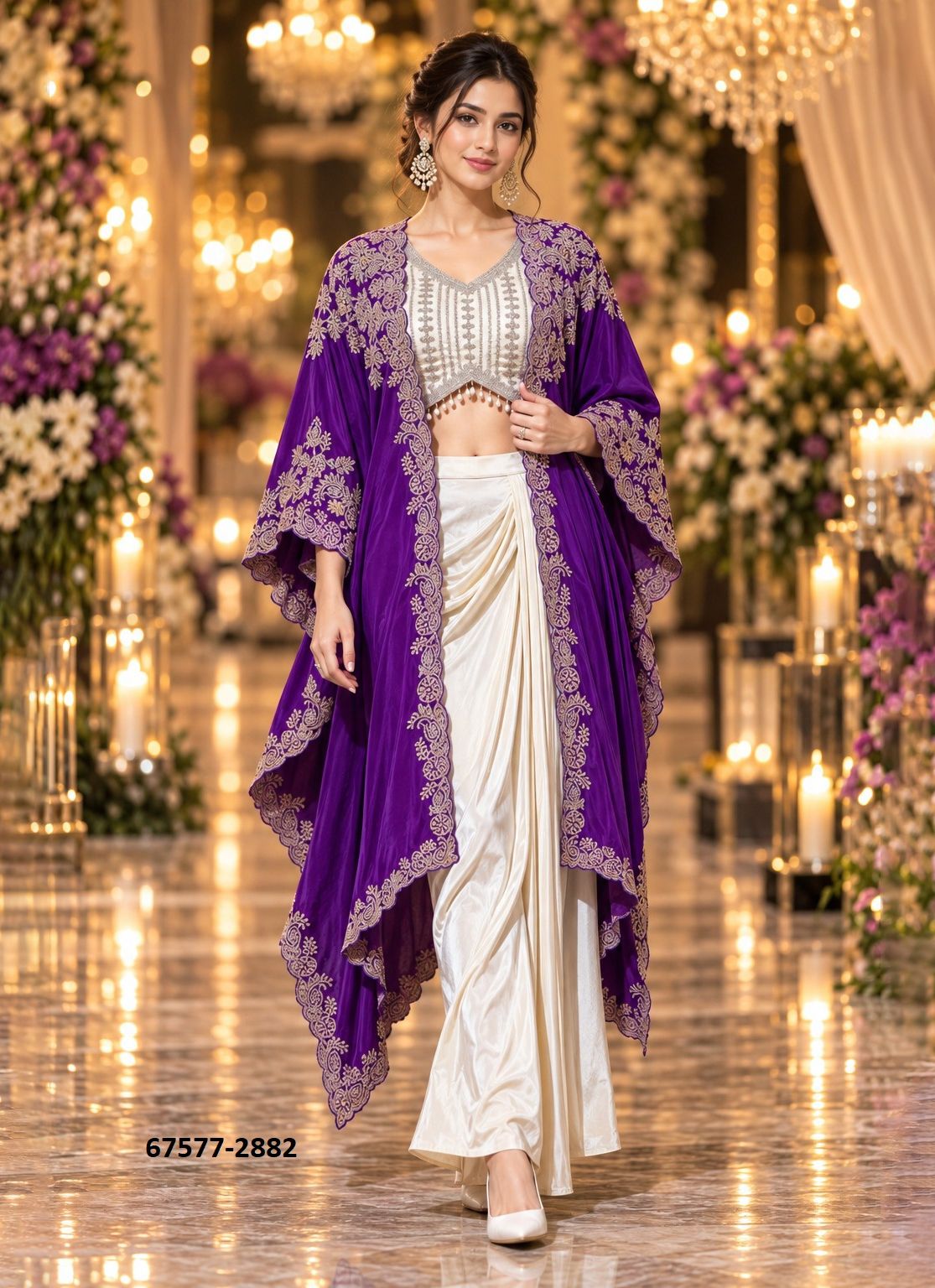 TANISHA - Catalog # 67577 (Set of 3 Indo-Western Outfits) TANISHA - Catalog # 67577 (Set of 3 Indo-Western Outfits)