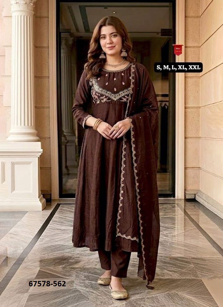 SALMON - Catalog # 67578 (Set of 3 Readymade Salwar Suits) SALMON - Catalog # 67578 (Set of 3 Readymade Salwar Suits)