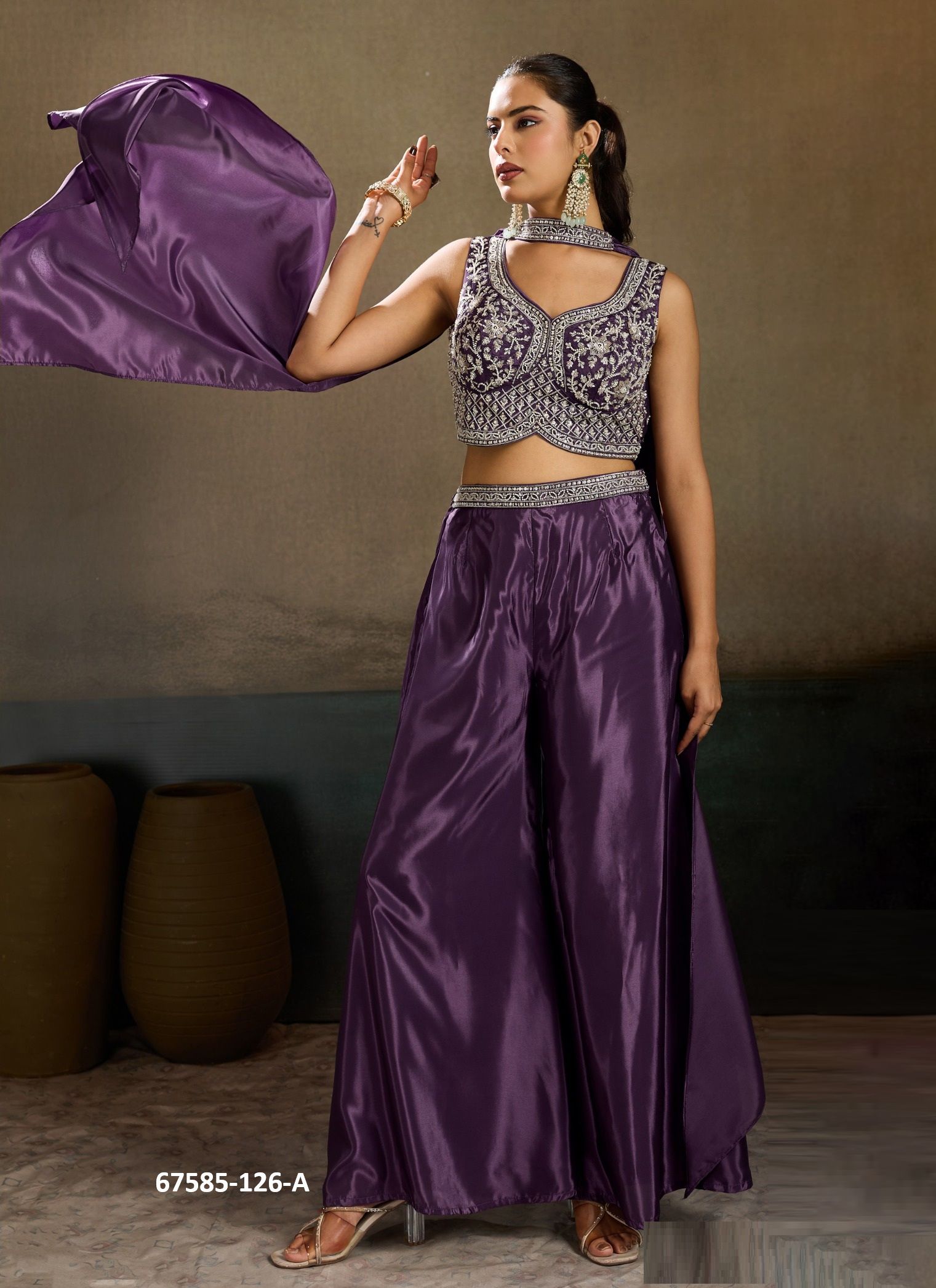 ZAFIA - Catalog # 67585 (Set of 6 Indo-Western Outfits) ZAFIA - Catalog # 67585 (Set of 6 Indo-Western Outfits)