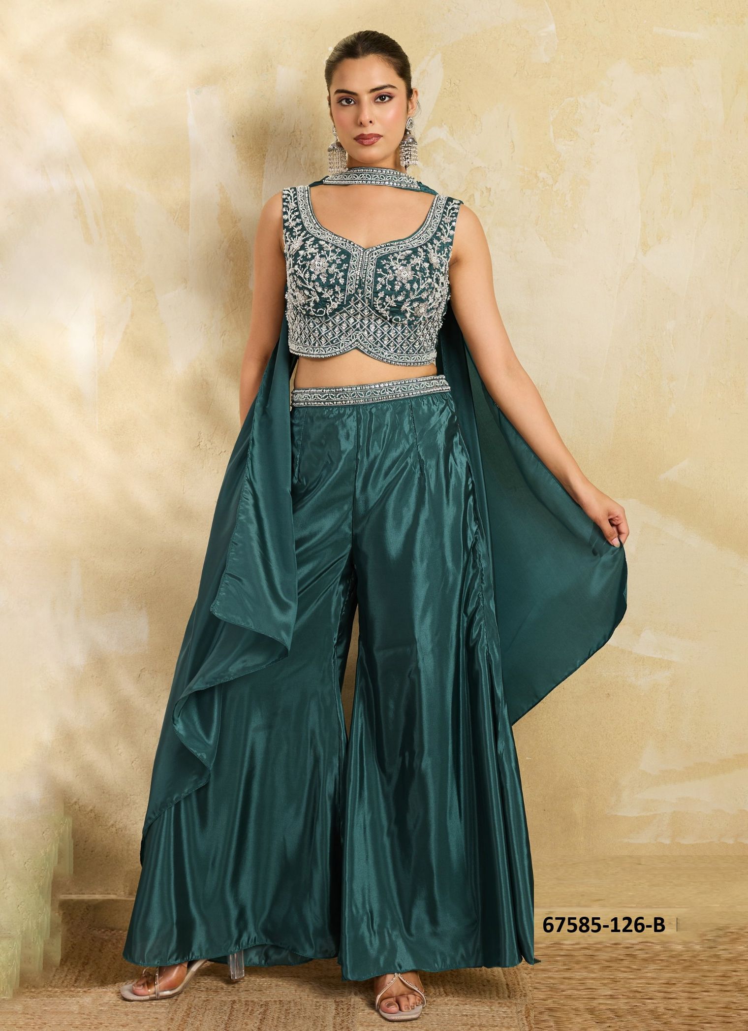 ZAFIA - Catalog # 67585 (Set of 6 Indo-Western Outfits) ZAFIA - Catalog # 67585 (Set of 6 Indo-Western Outfits)