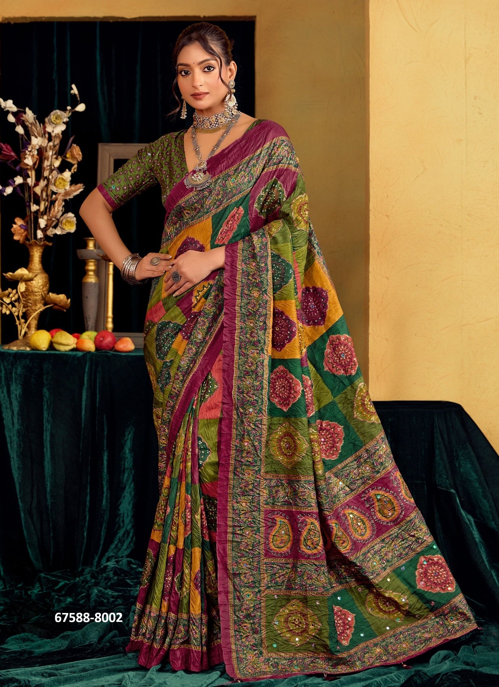CALCUTTA CRUSH - Catalog # 67588 (Set of 6 Sarees) CALCUTTA CRUSH - Catalog # 67588 (Set of 6 Sarees)