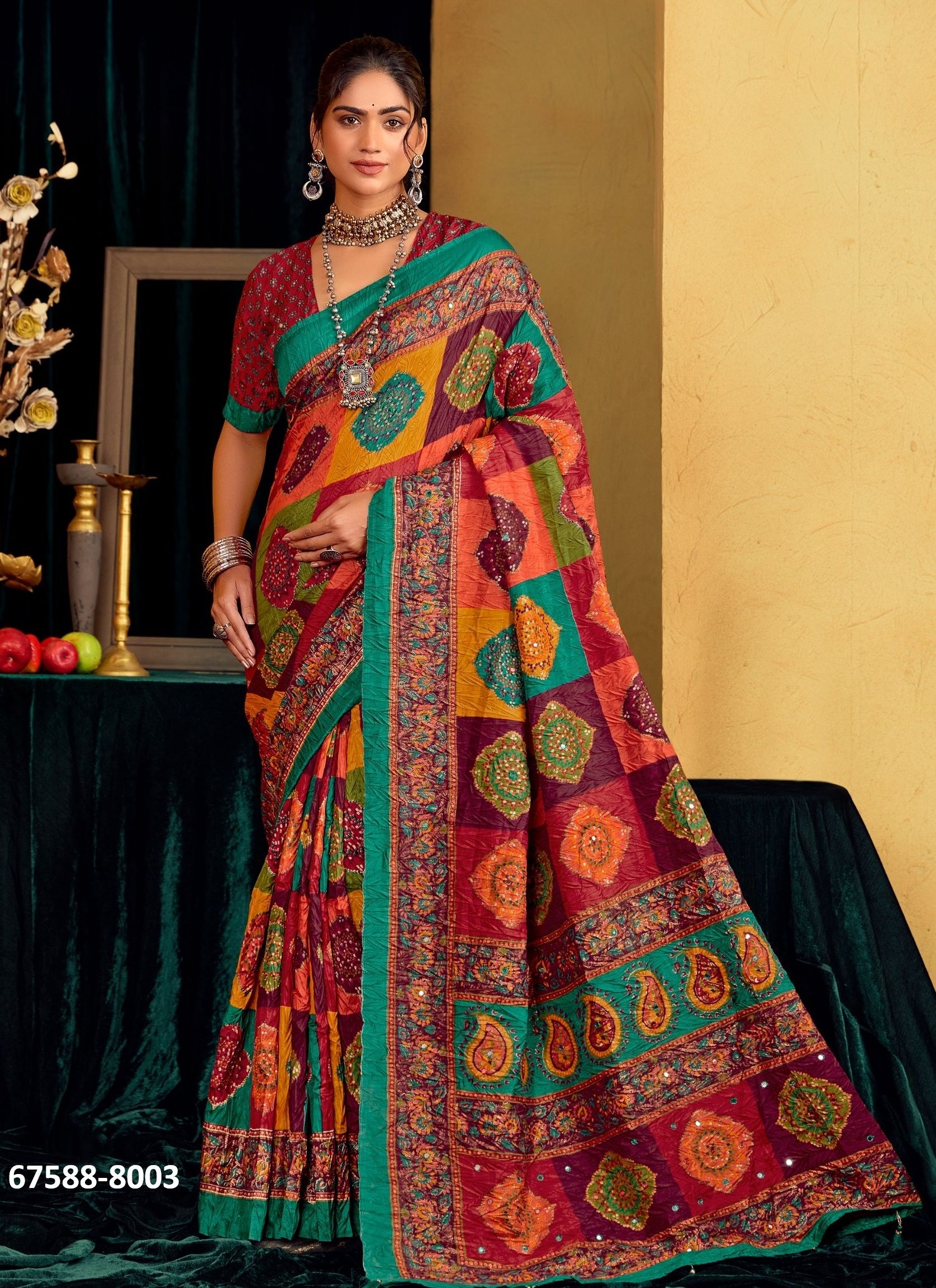 CALCUTTA CRUSH - Catalog # 67588 (Set of 6 Sarees) CALCUTTA CRUSH - Catalog # 67588 (Set of 6 Sarees)