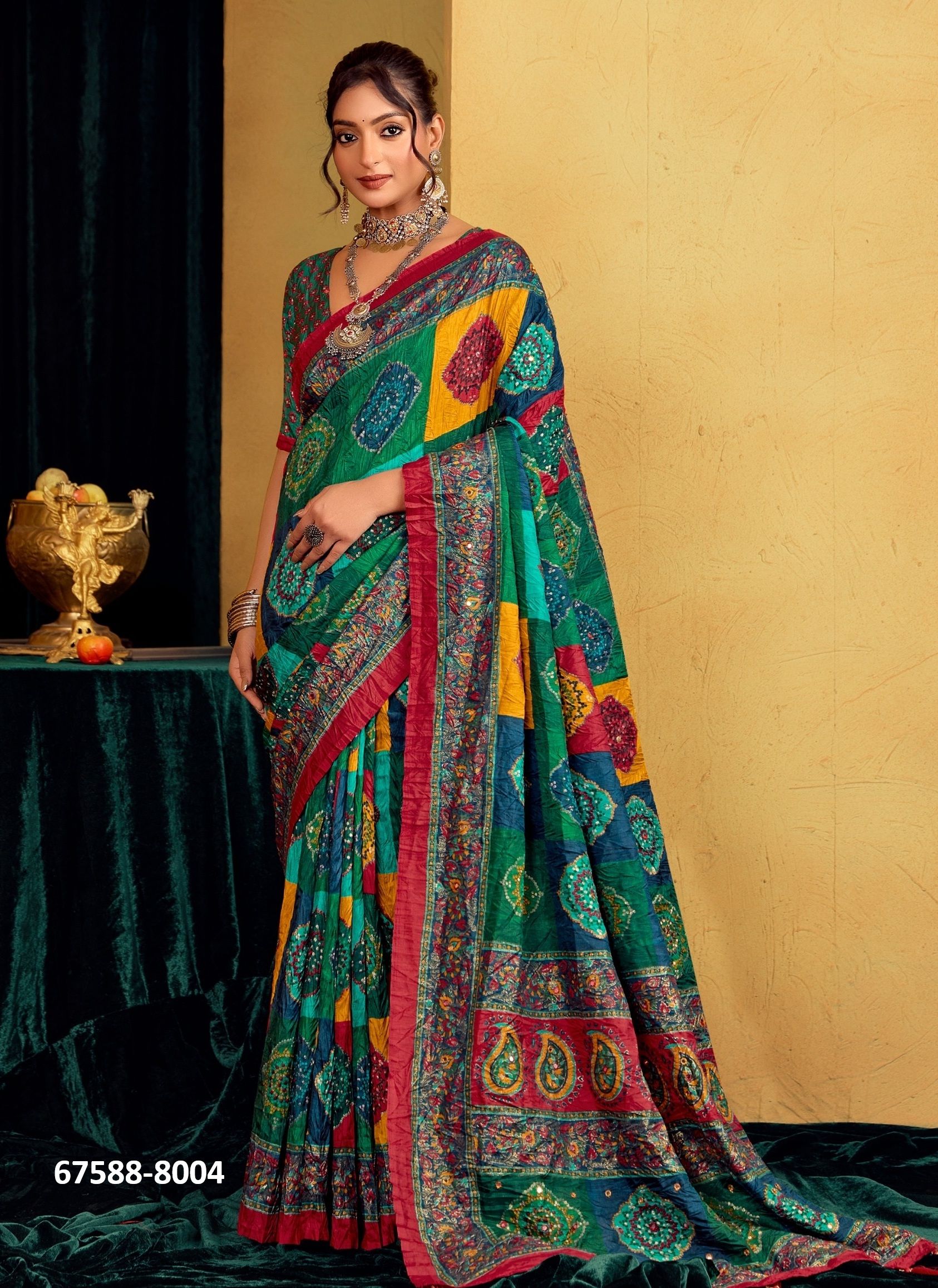 CALCUTTA CRUSH - Catalog # 67588 (Set of 6 Sarees) CALCUTTA CRUSH - Catalog # 67588 (Set of 6 Sarees)