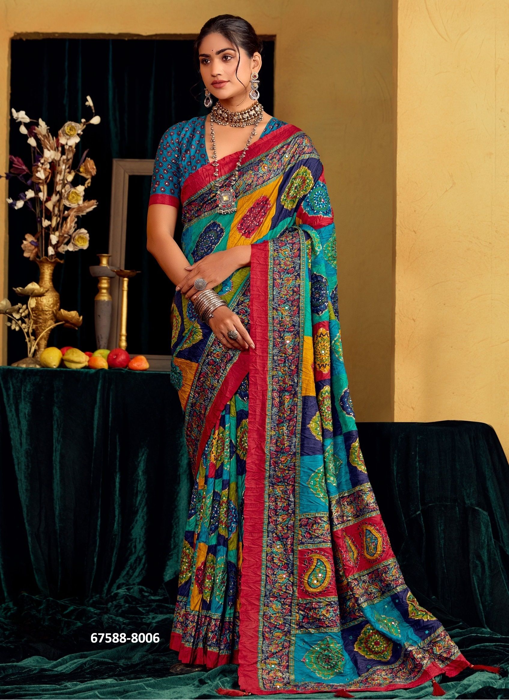 CALCUTTA CRUSH - Catalog # 67588 (Set of 6 Sarees) CALCUTTA CRUSH - Catalog # 67588 (Set of 6 Sarees)