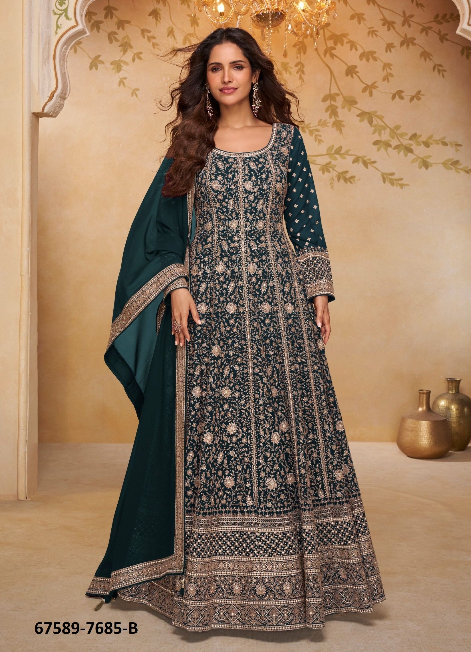 LIBAAS - Catalog # 67589 (Set of 4 Readymade Gowns)