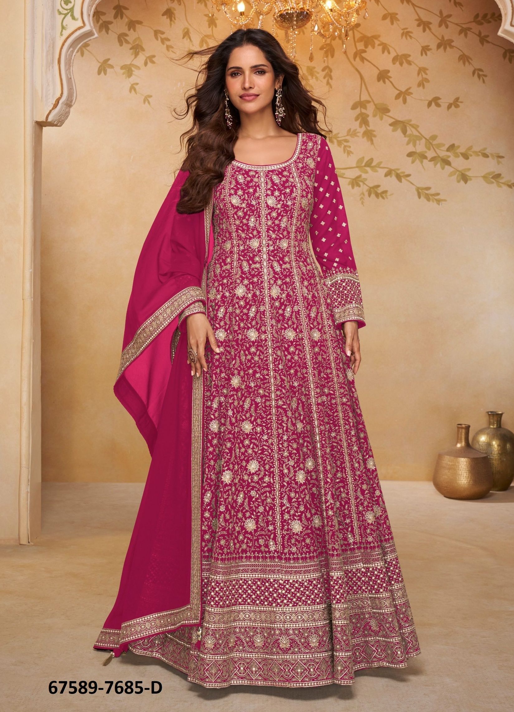LIBAAS - Catalog # 67589 (Set of 4 Readymade Gowns)