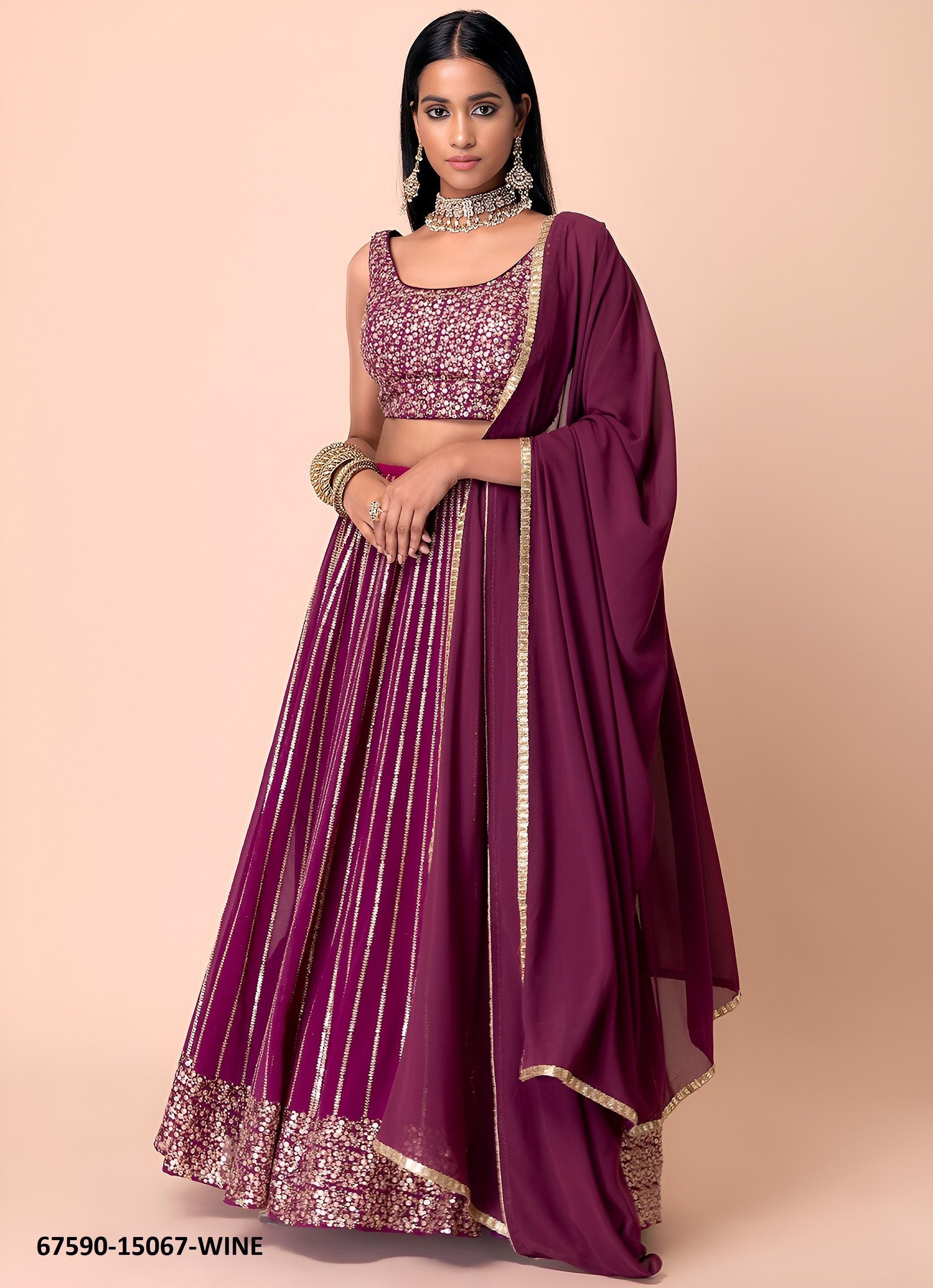 ENA MINA DIKA - Catalog # 67590 (Set of 7 Semi-Stitched Lehengas) ENA MINA DIKA - Catalog # 67590 (Set of 7 Semi-Stitched Lehengas)