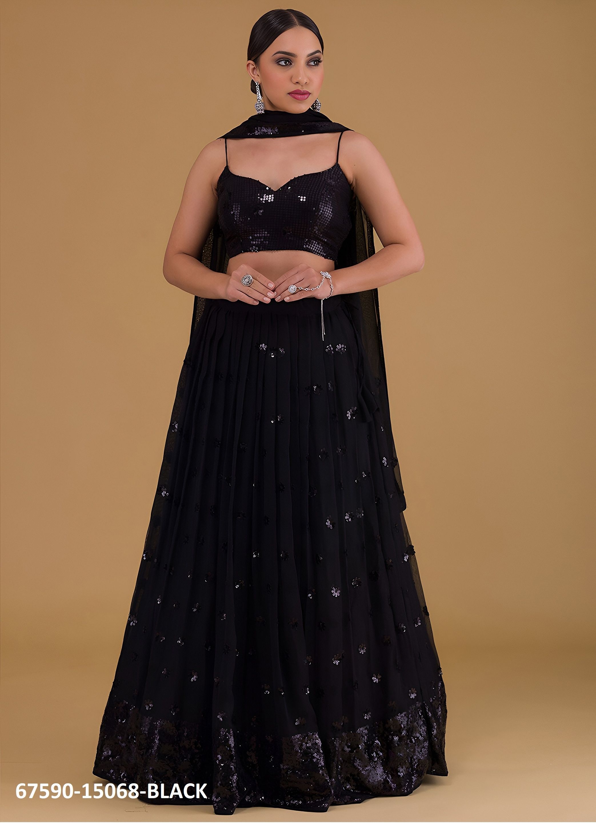 ENA MINA DIKA - Catalog # 67590 (Set of 7 Semi-Stitched Lehengas) ENA MINA DIKA - Catalog # 67590 (Set of 7 Semi-Stitched Lehengas)