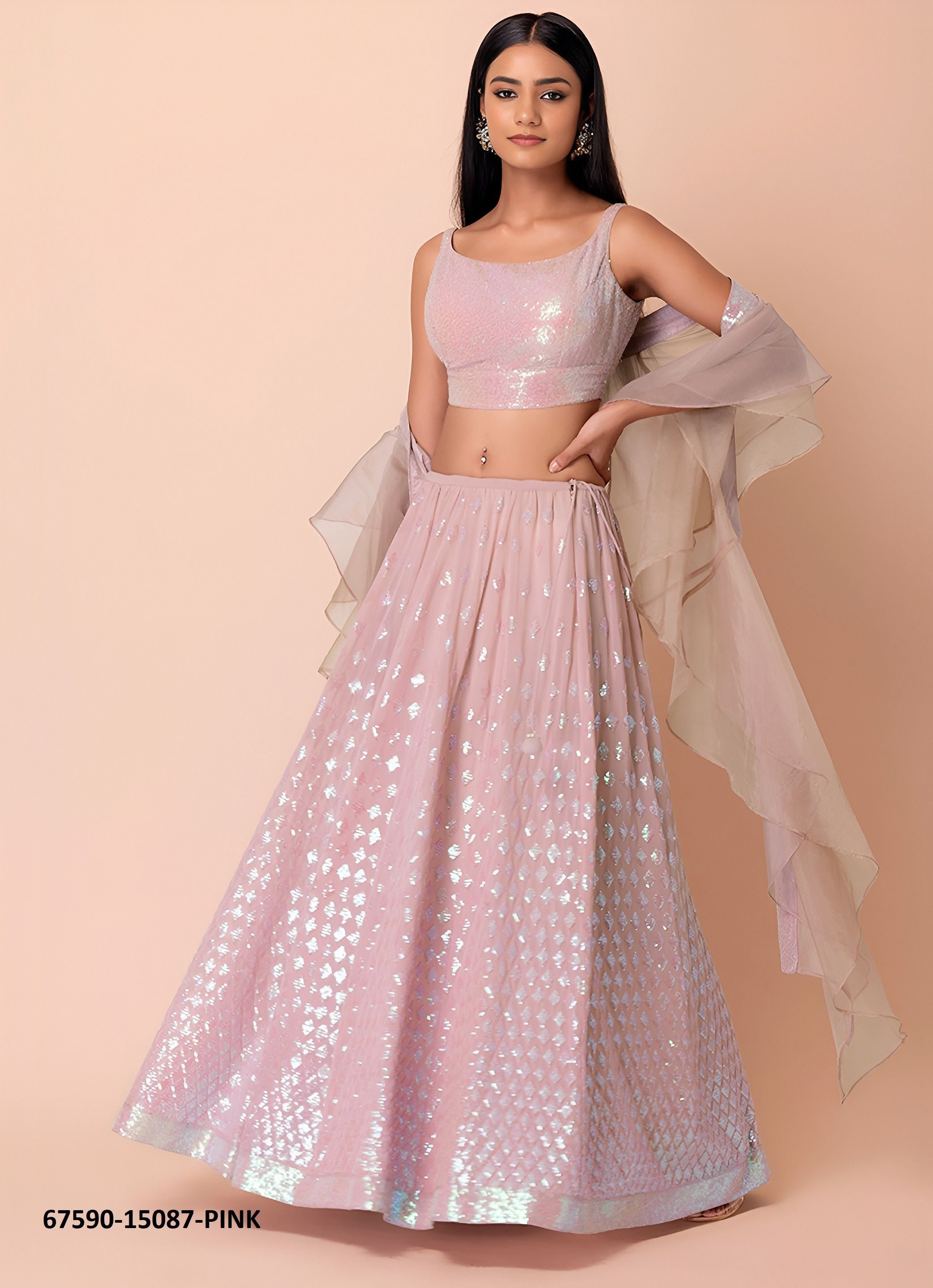 ENA MINA DIKA - Catalog # 67590 (Set of 7 Semi-Stitched Lehengas) ENA MINA DIKA - Catalog # 67590 (Set of 7 Semi-Stitched Lehengas)