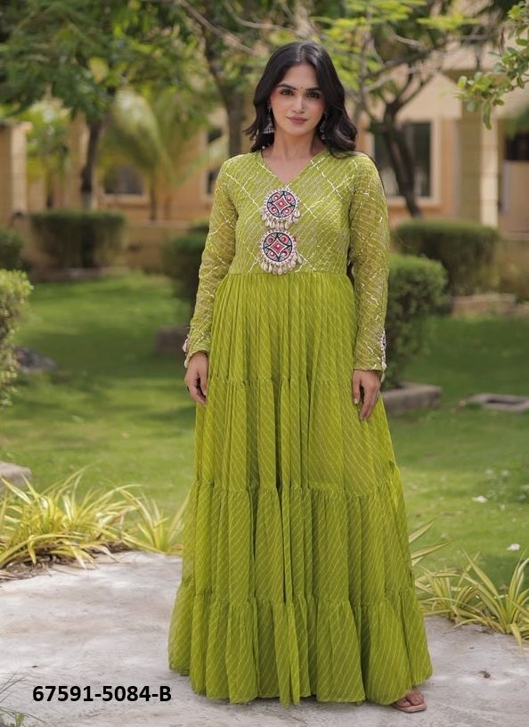 DHAMAAL - Catalog # 67591 (Set of 3 Readymade Gowns)