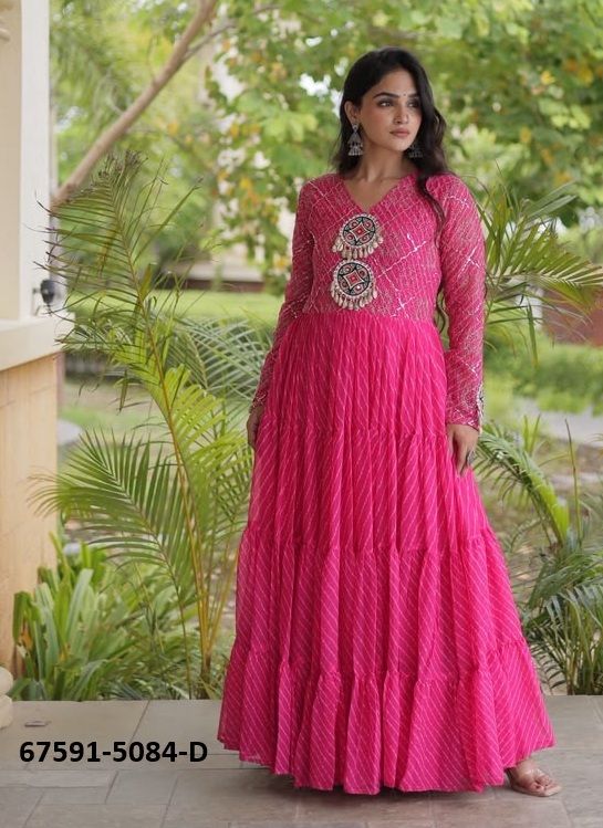 DHAMAAL - Catalog # 67591 (Set of 3 Readymade Gowns)