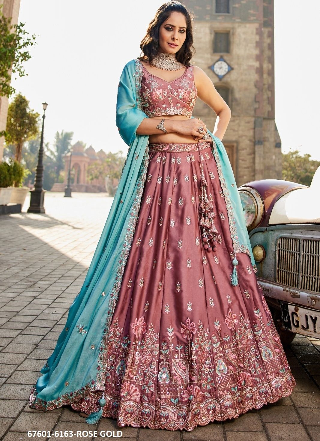 PYRAMID - Catalog # 67601 (Set of 4 Semi-Stitched Lehengas) PYRAMID - Catalog # 67601 (Set of 4 Semi-Stitched Lehengas)