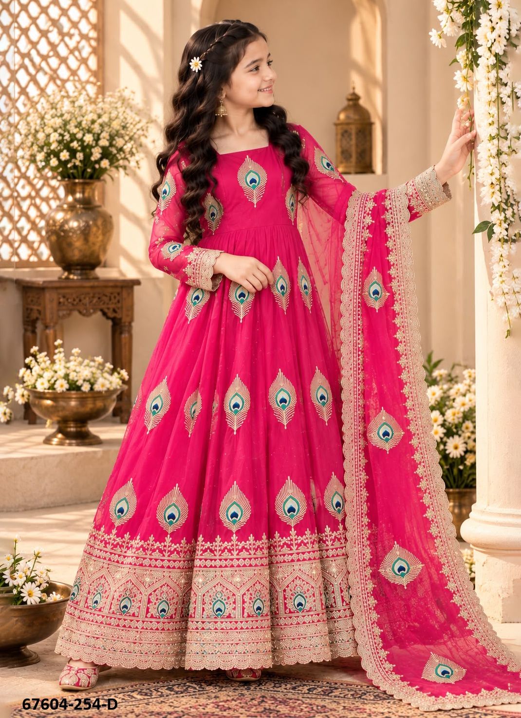 KIDS - PEACOCK - Catalog # 67604 (Set of 4 Readymade Salwar Suits) KIDS - PEACOCK - Catalog # 67604 (Set of 4 Readymade Salwar Suits)