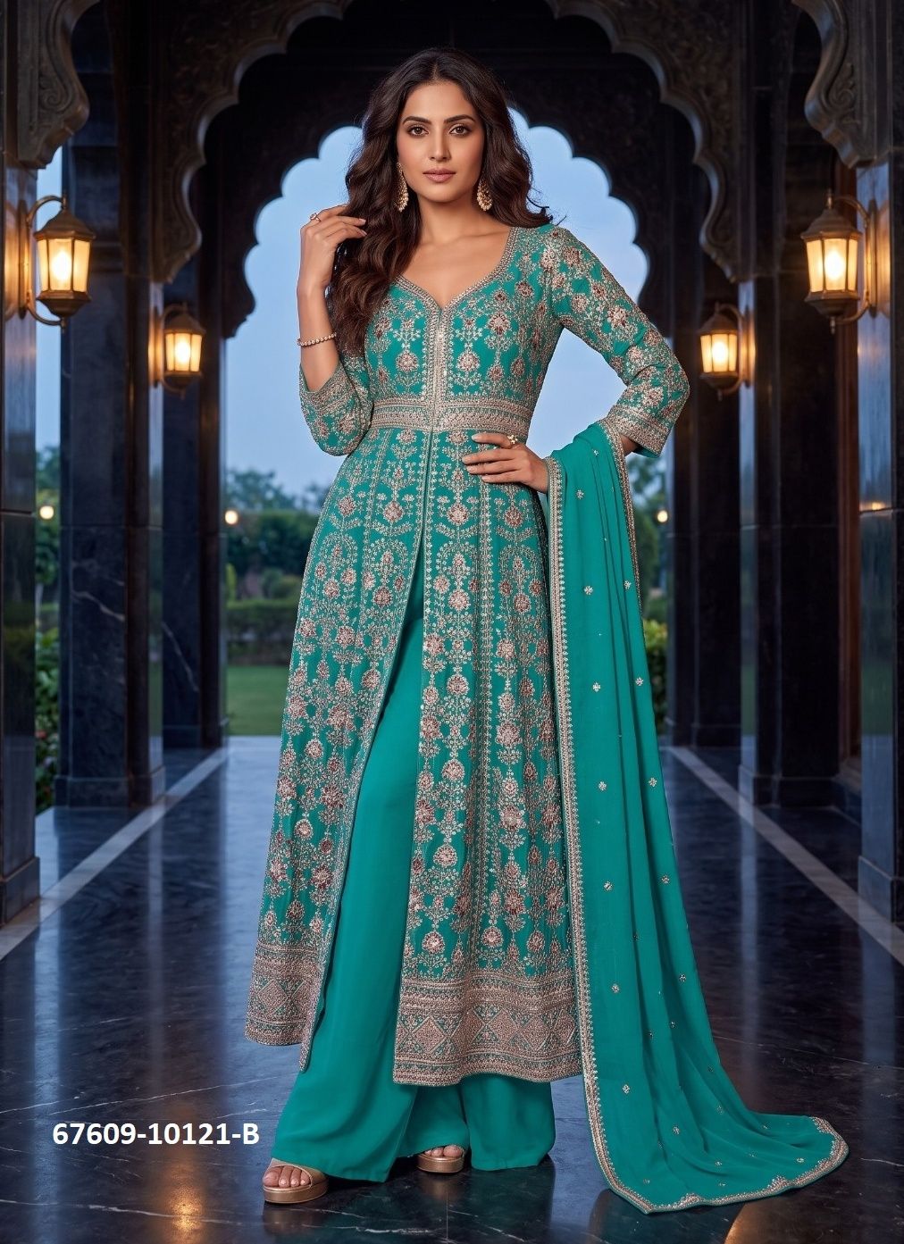 ELNORA - Catalog # 67609 (Set of 3 Readymade Salwar Suits) ELNORA - Catalog # 67609 (Set of 3 Readymade Salwar Suits)