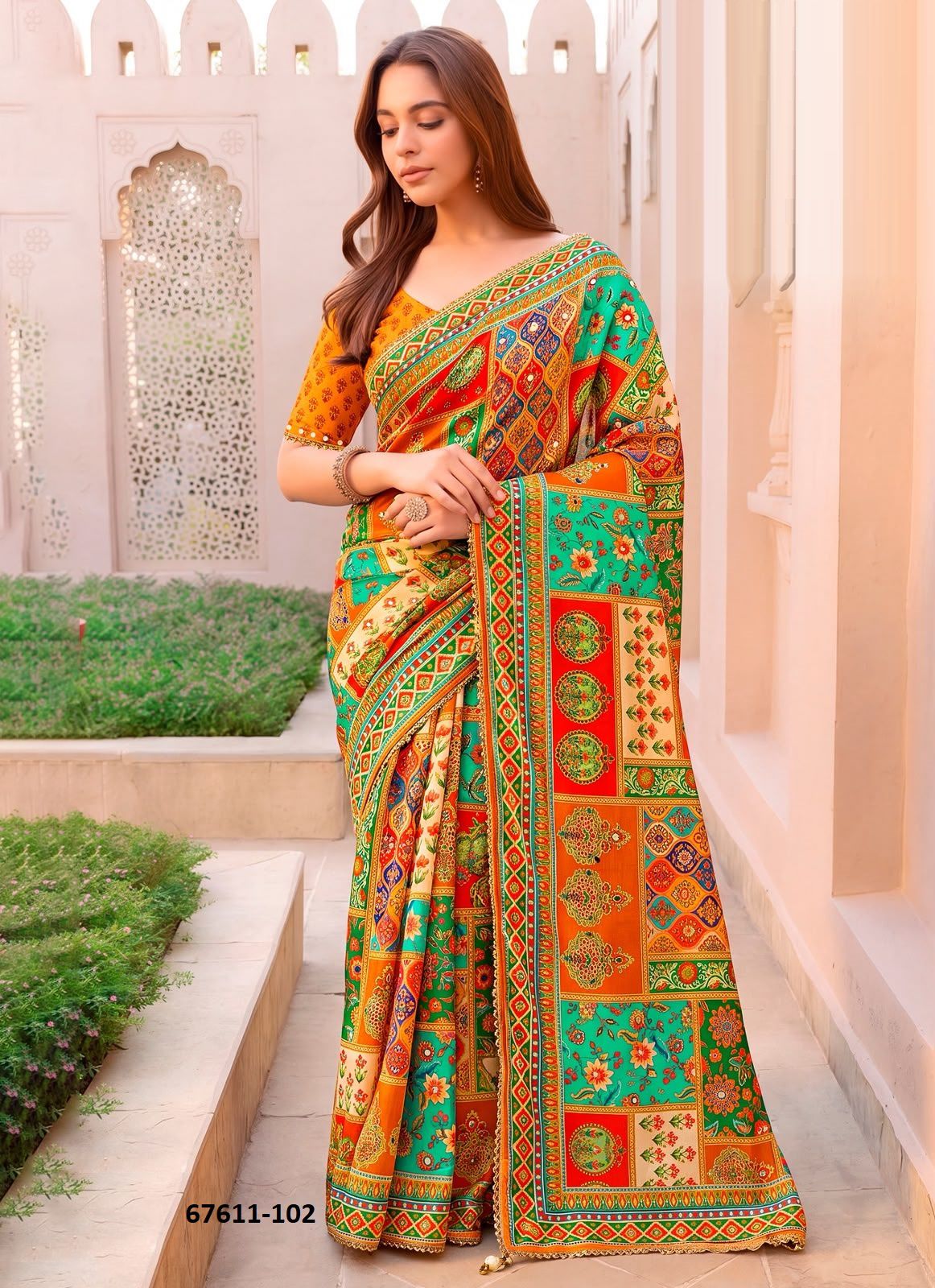 SANYAM - Catalog # 67611 (Set of 4 Sarees)