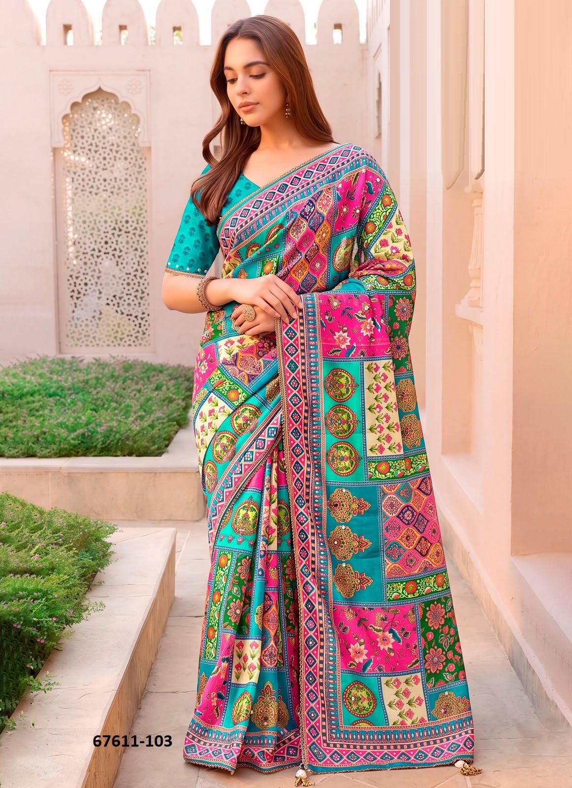 SANYAM - Catalog # 67611 (Set of 4 Sarees)