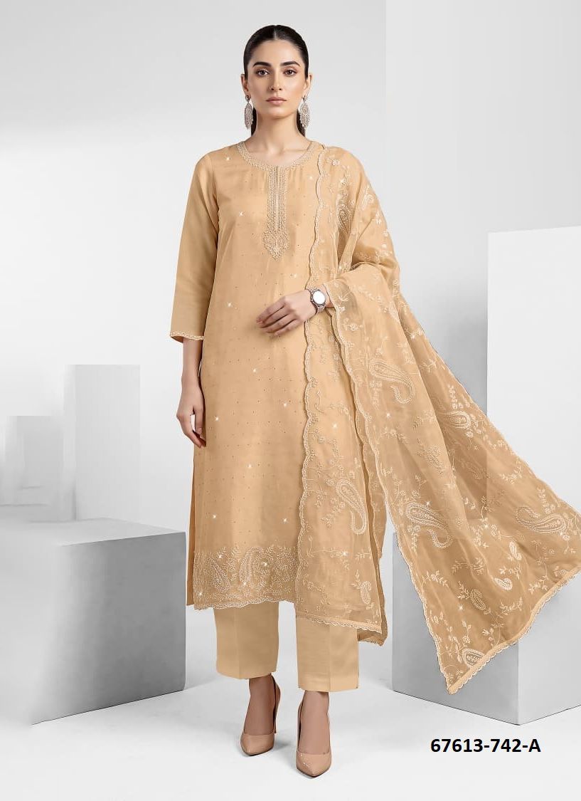 AMAN-E-KHAS - Catalog # 67613 (Set of 4 Readymade Salwar Suits) AMAN-E-KHAS - Catalog # 67613 (Set of 4 Readymade Salwar Suits)
