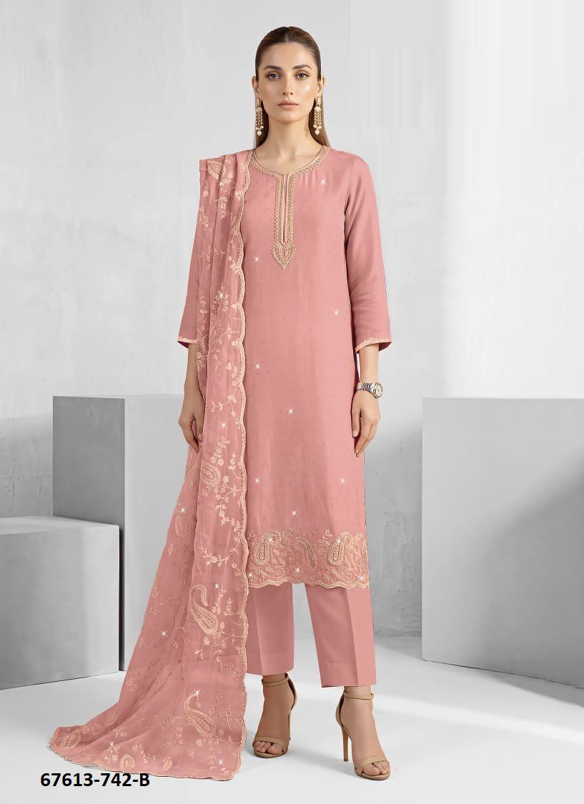 AMAN-E-KHAS - Catalog # 67613 (Set of 4 Readymade Salwar Suits) AMAN-E-KHAS - Catalog # 67613 (Set of 4 Readymade Salwar Suits)
