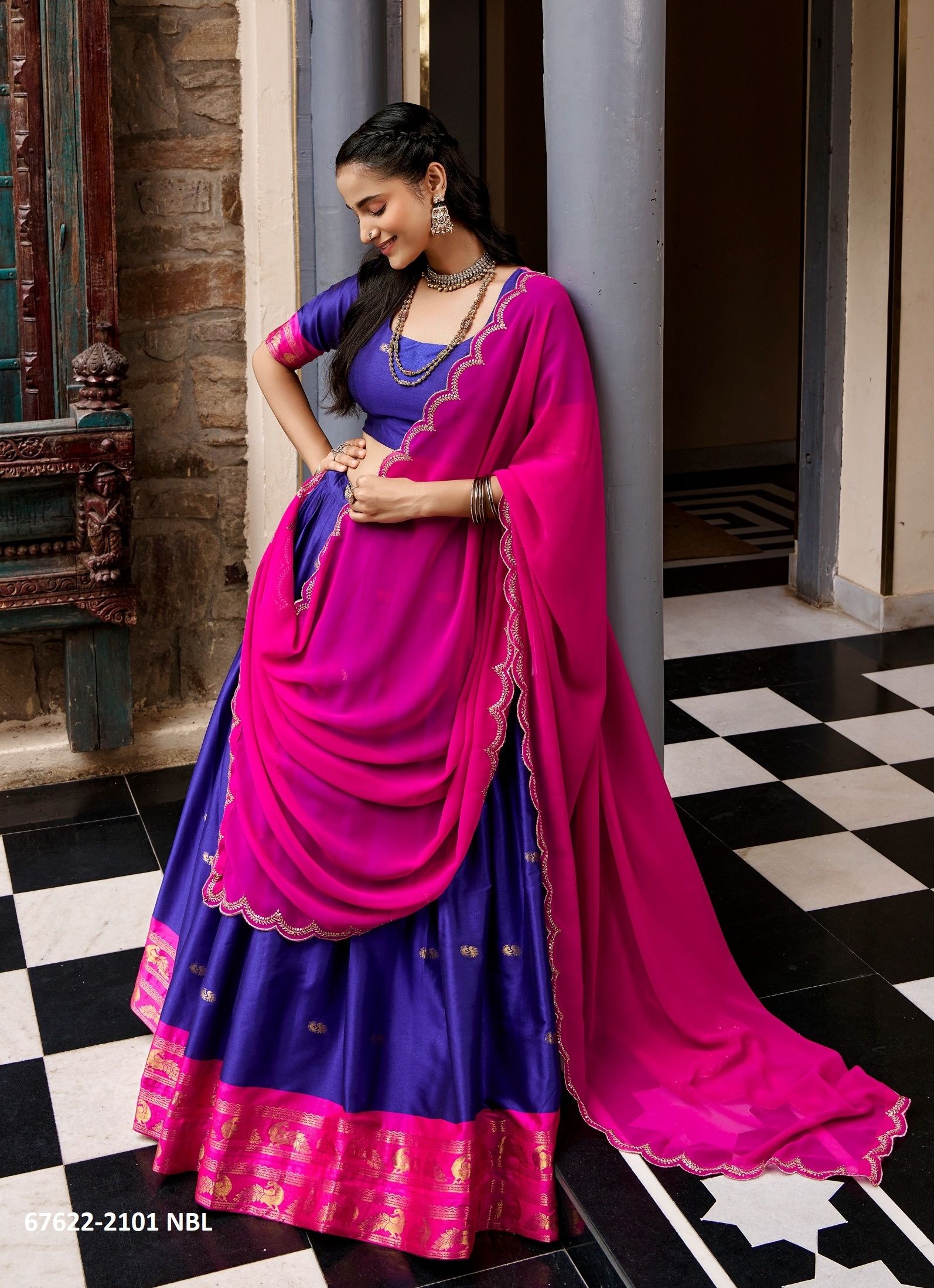 TASNEEM - Catalog # 67622 (Set of 4 Semi-Stitched Lehengas) TASNEEM - Catalog # 67622 (Set of 4 Semi-Stitched Lehengas)