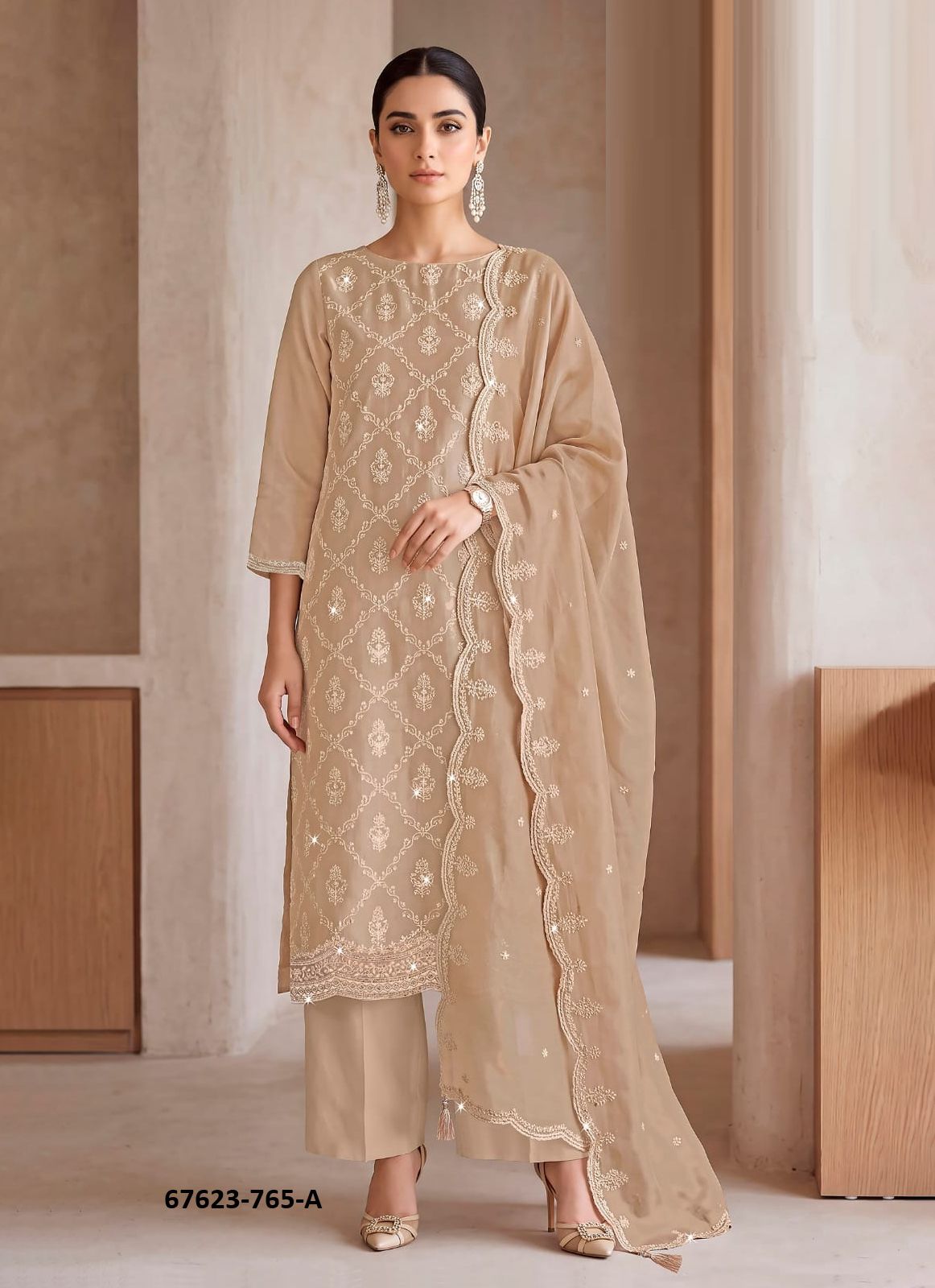 RAINA - Catalog # 67623 (Set of 4 Readymade Salwar Suits) RAINA - Catalog # 67623 (Set of 4 Readymade Salwar Suits)