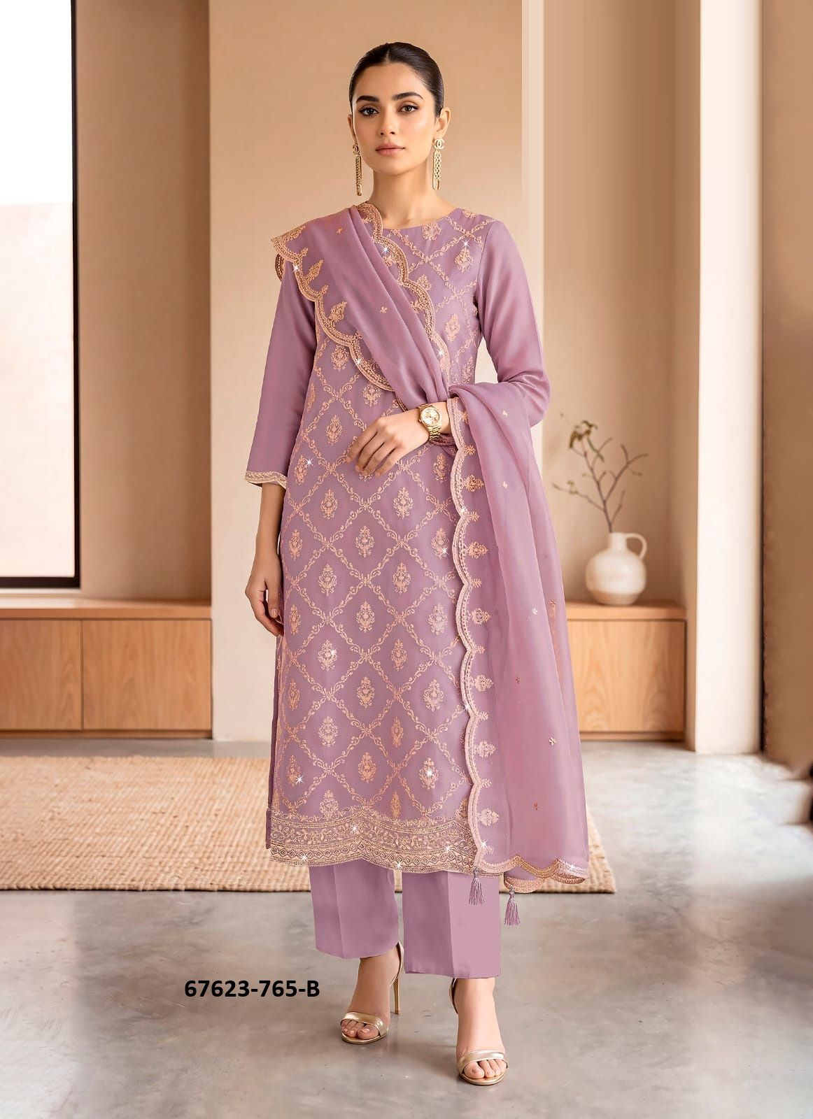 RAINA - Catalog # 67623 (Set of 4 Readymade Salwar Suits) RAINA - Catalog # 67623 (Set of 4 Readymade Salwar Suits)