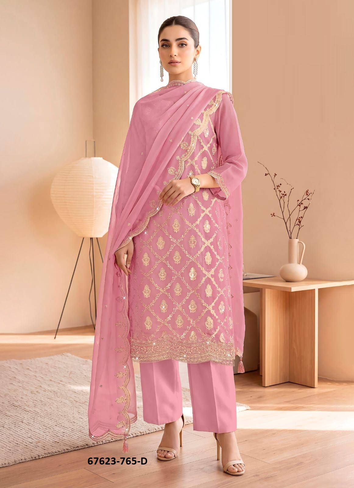 RAINA - Catalog # 67623 (Set of 4 Readymade Salwar Suits) RAINA - Catalog # 67623 (Set of 4 Readymade Salwar Suits)